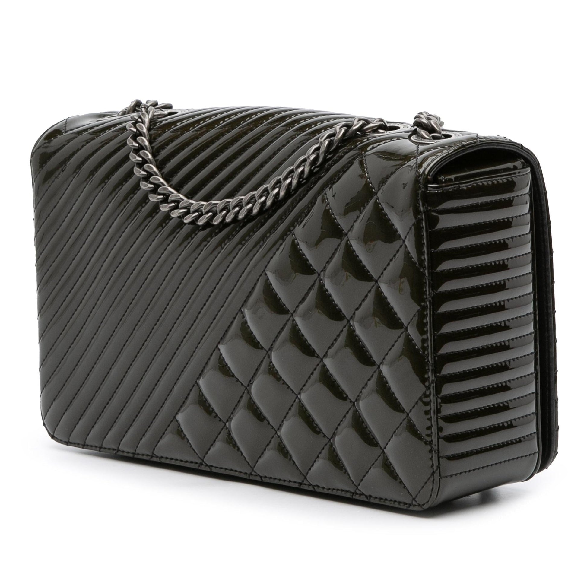 Chanel Patent Coco Boy Flap Handbag Flap 2