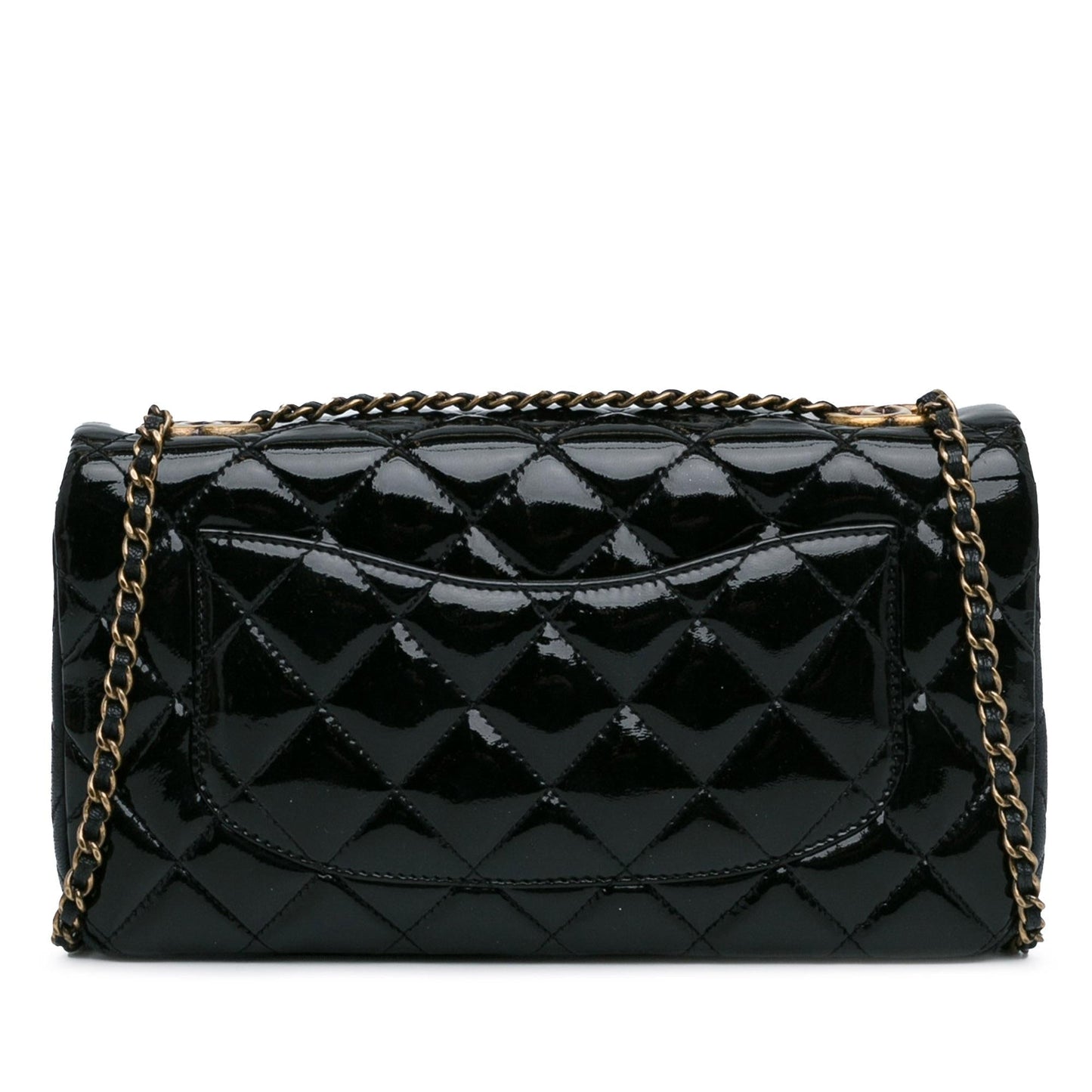 Chanel Patent Goatskin CC Eyelet Flap SHG-Et4xHu Handbag