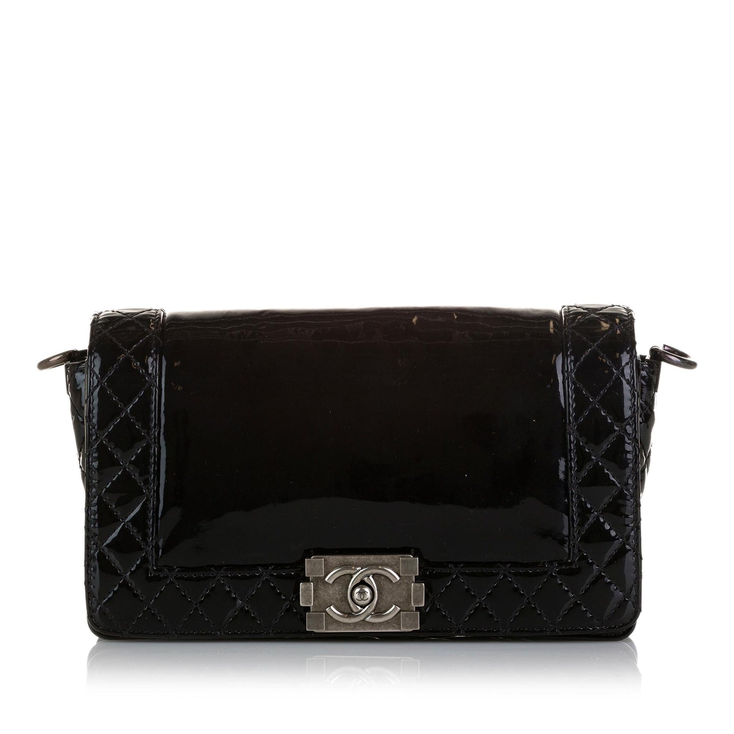 Chanel Patent Reverso Boy Flap SHG Handbag