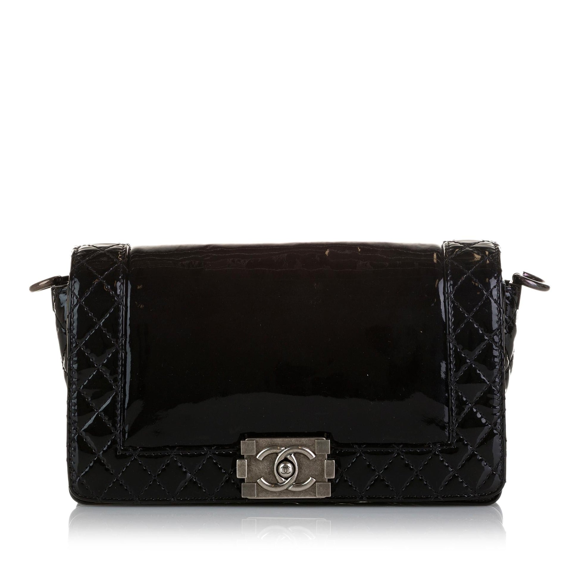 Chanel Patent Reverso Boy Flap SHG Handbag