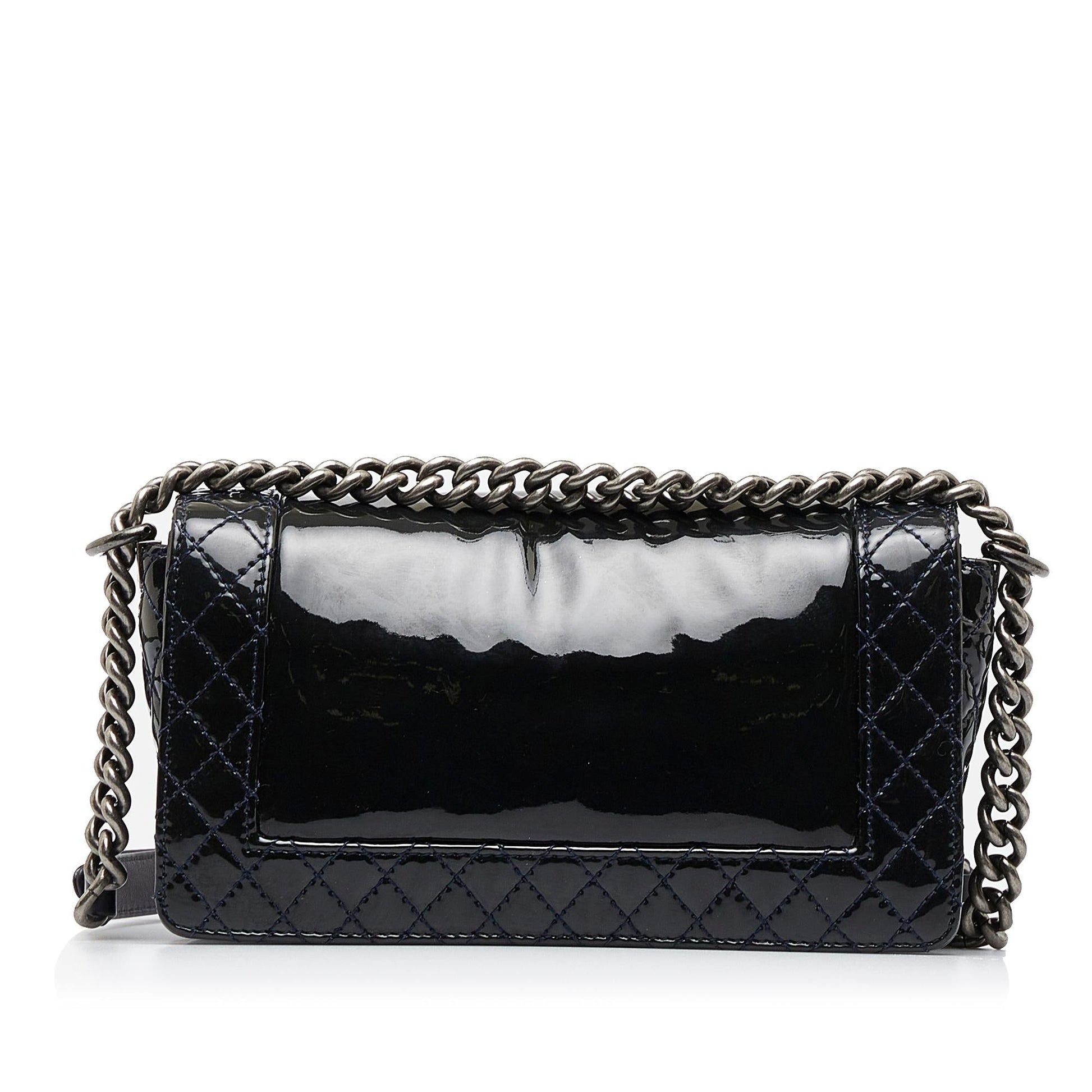 Chanel Patent Reverso Boy Flap SHG-LRKOPy Handbag