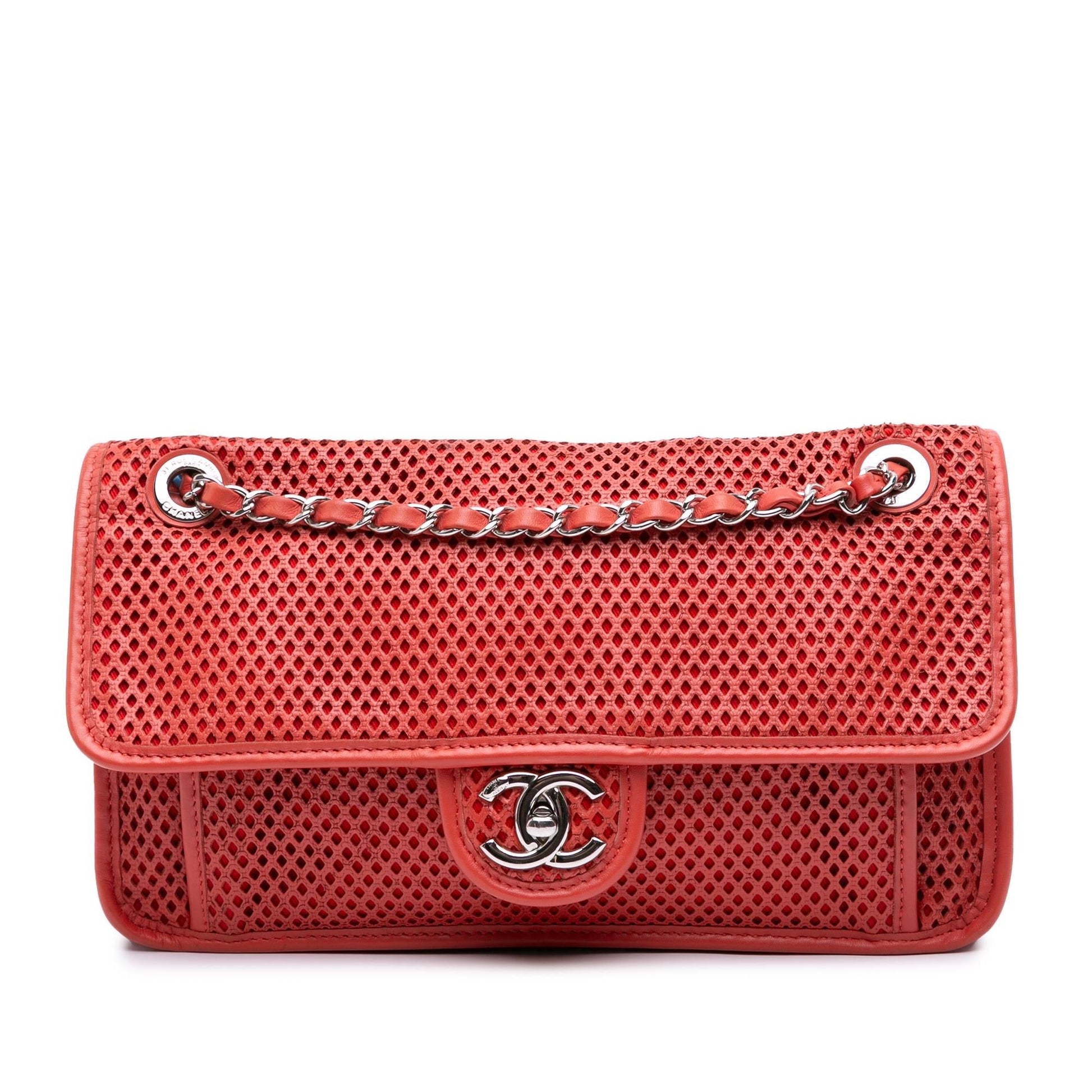 Chanel Perforated Calfskin Up Air Flap Handbag