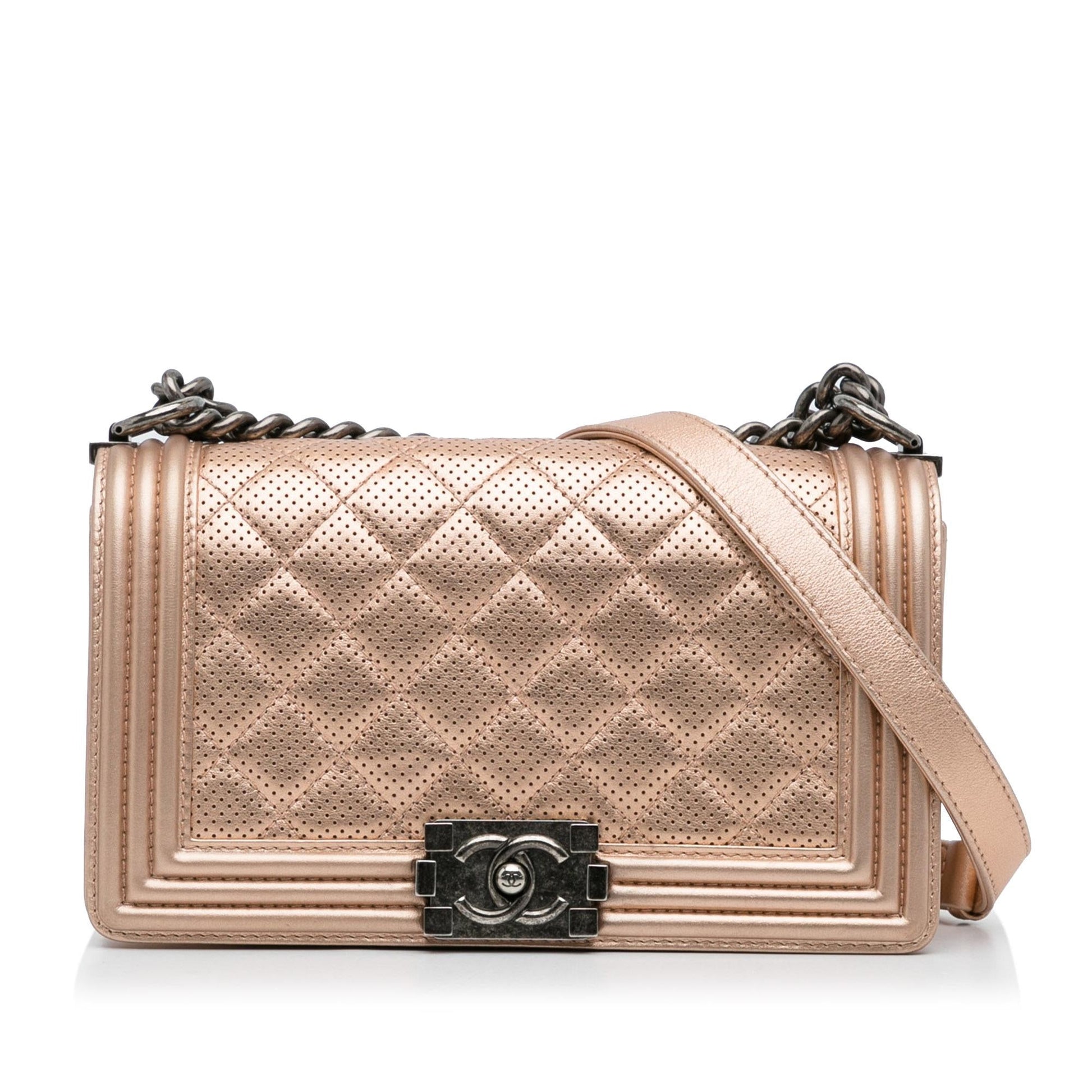 Chanel Perforated Lambskin Boy Flap SHG-Fd6Dnd Handbag