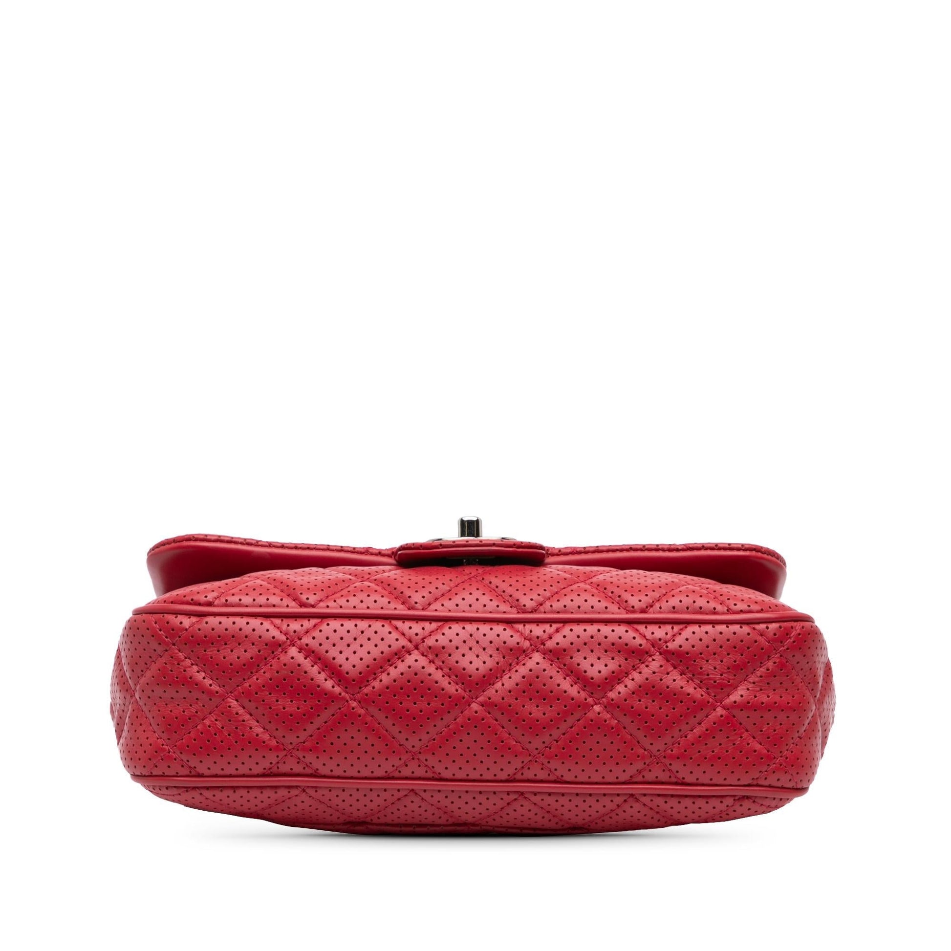 Chanel Perforated Lambskin Punch Flap Handbag
