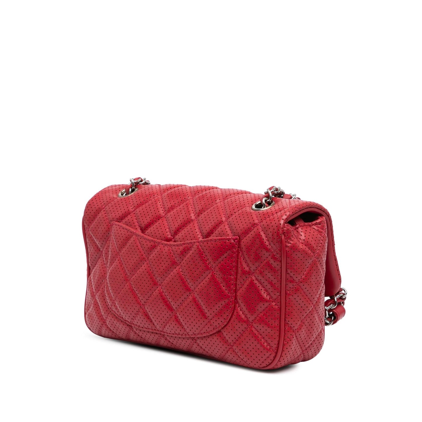 Chanel Perforated Lambskin Punch Flap Handbag