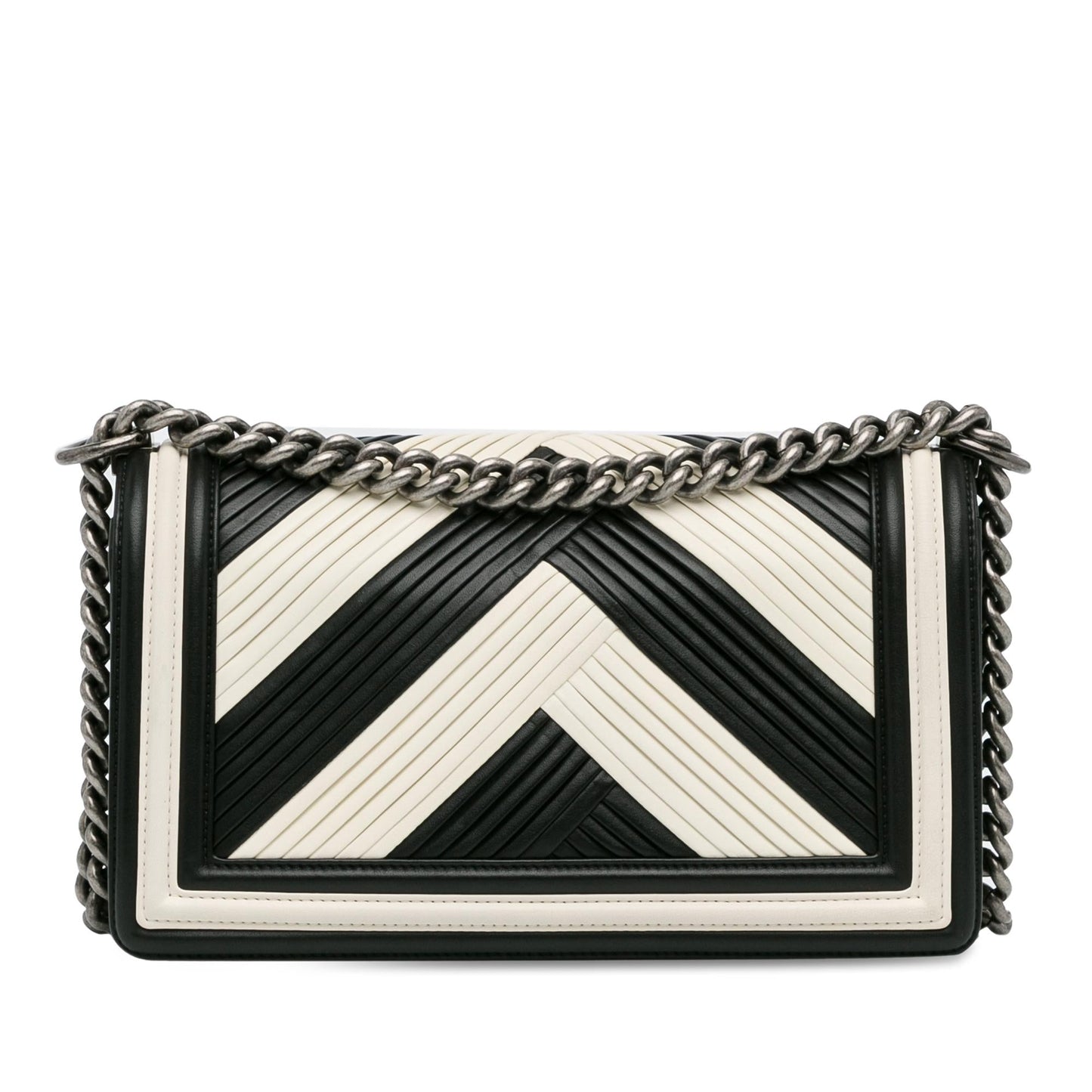 Chanel Medium Pleated Calfskin Boy In Rome Flap (Shg-Dqwgfz) Bag