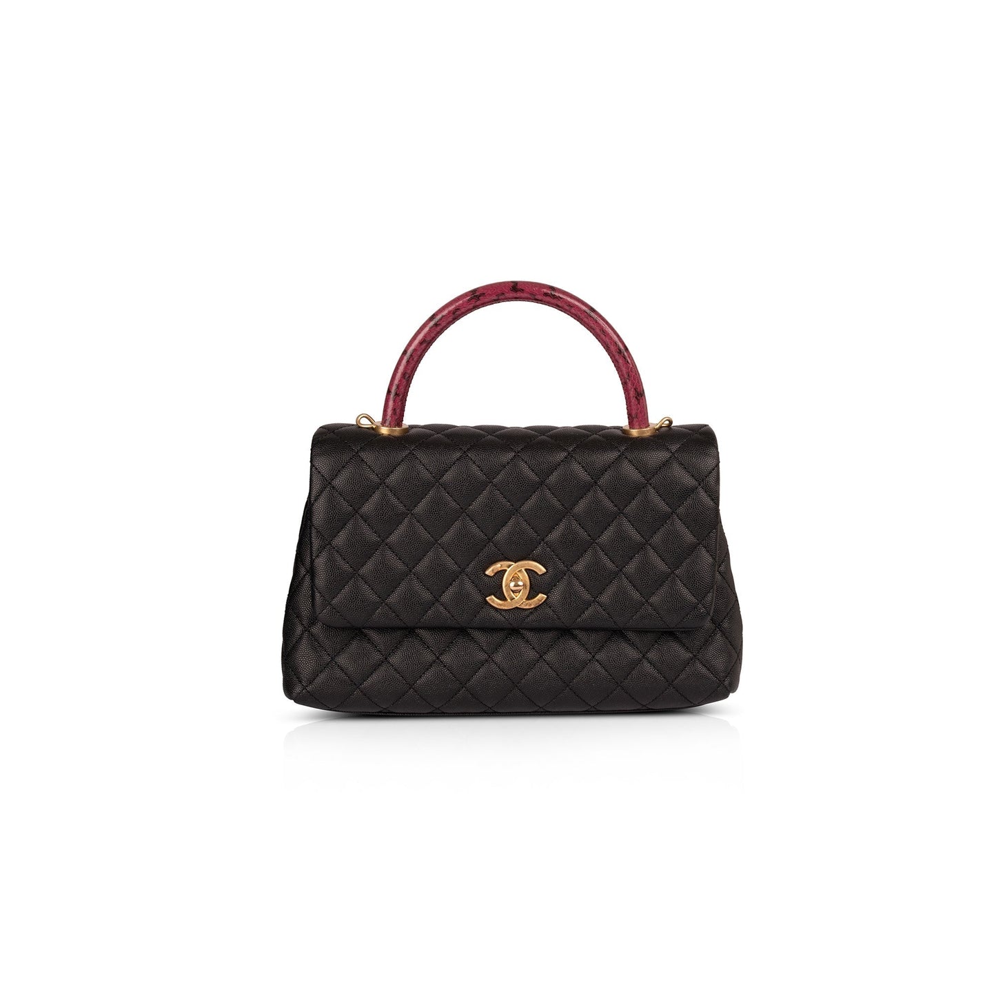 Chanel Python-Trimmed Coco Handle Travel Bag