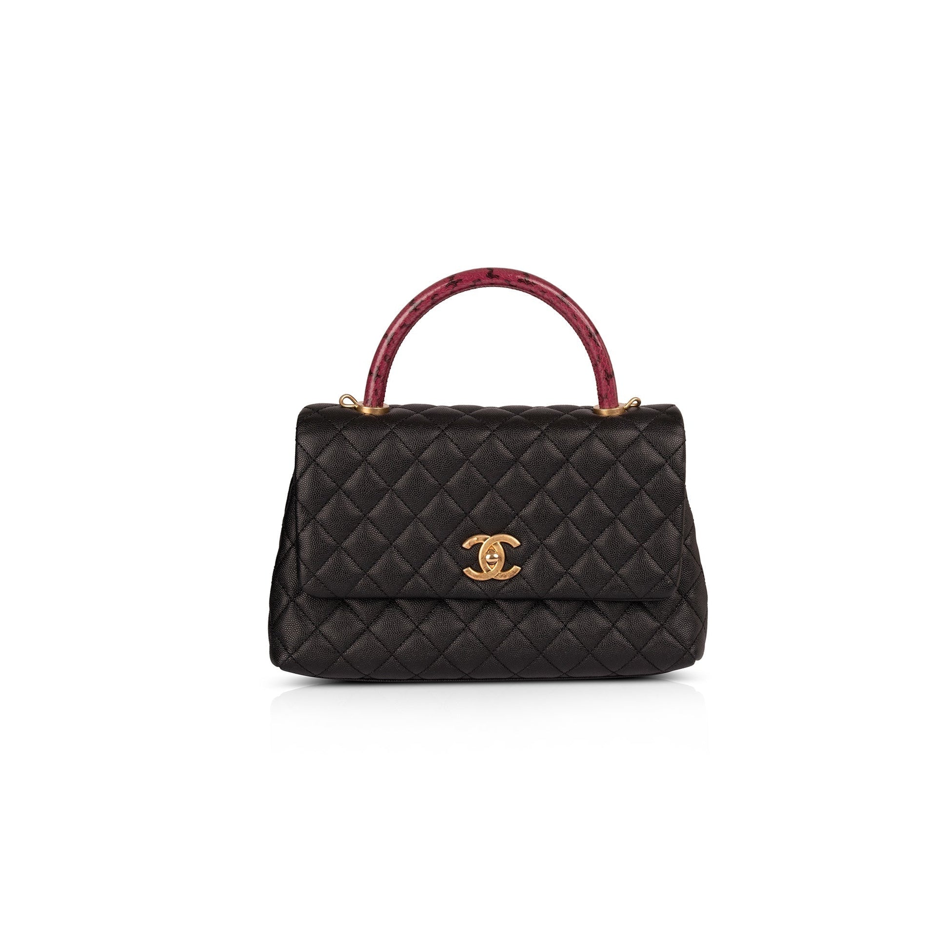 Chanel Python-Trimmed Coco Handle Travel Bag