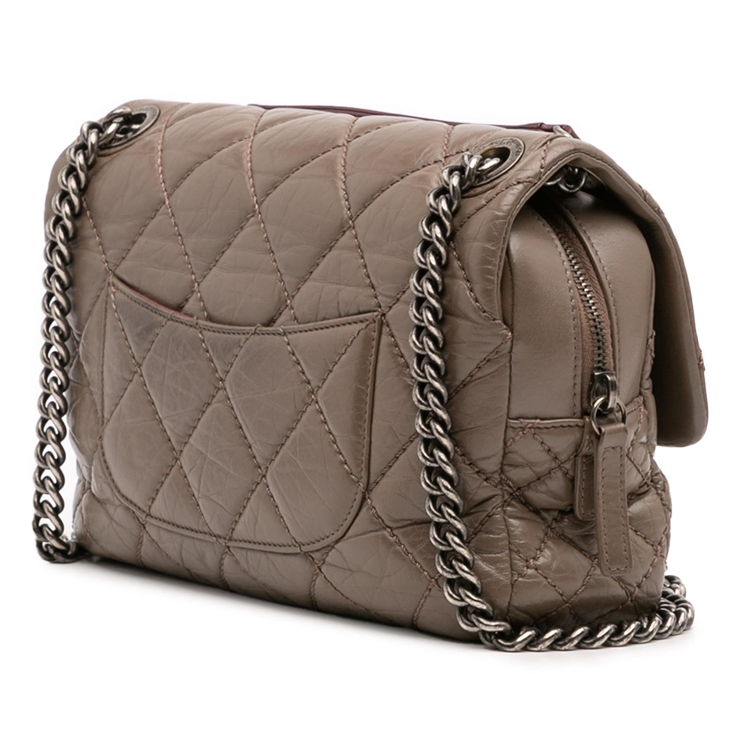 Chanel Quilted Aged Calfskin Portobello Flap Handbag