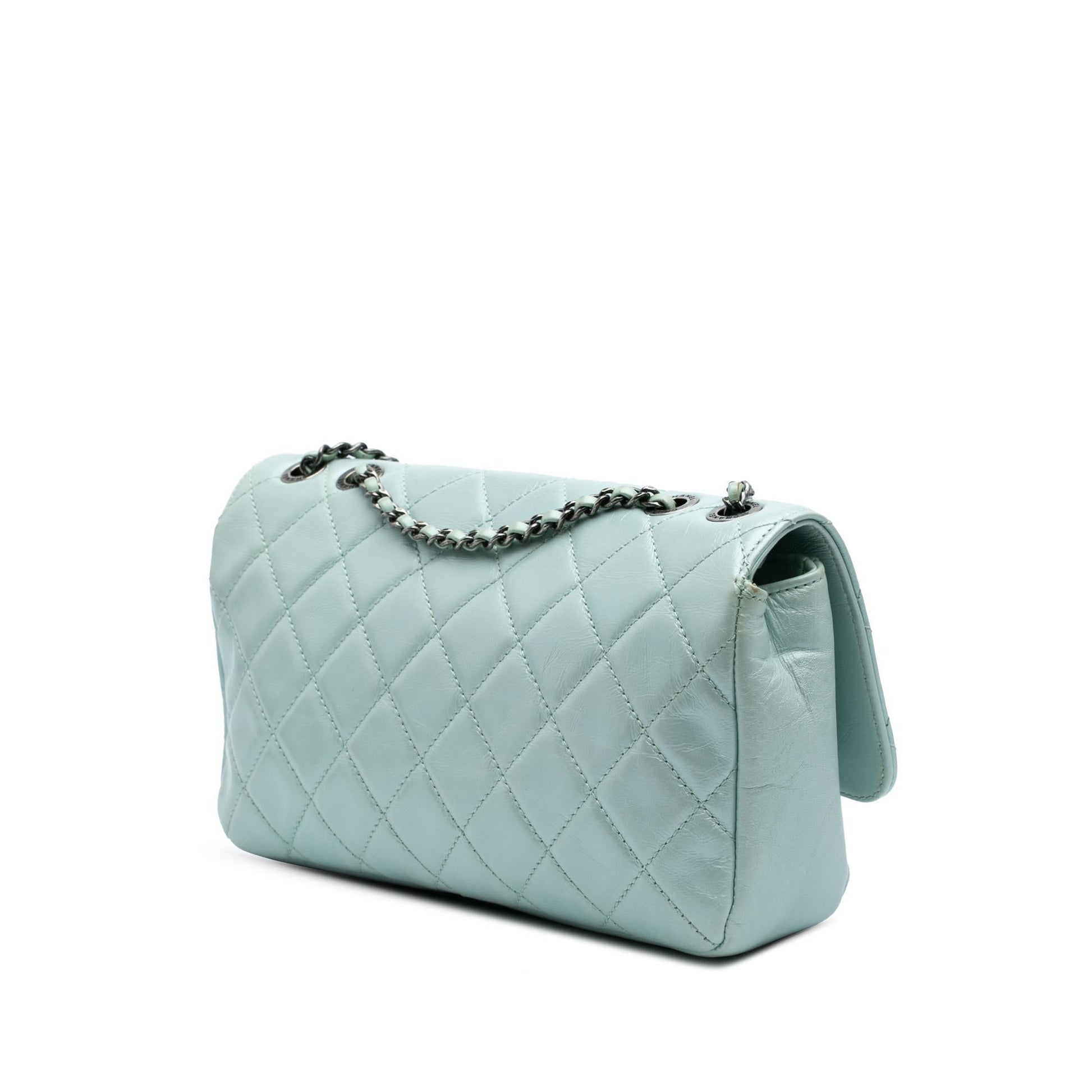 Chanel Quilted Calfskin Coco Pleats Flap Handbag Chain Flap