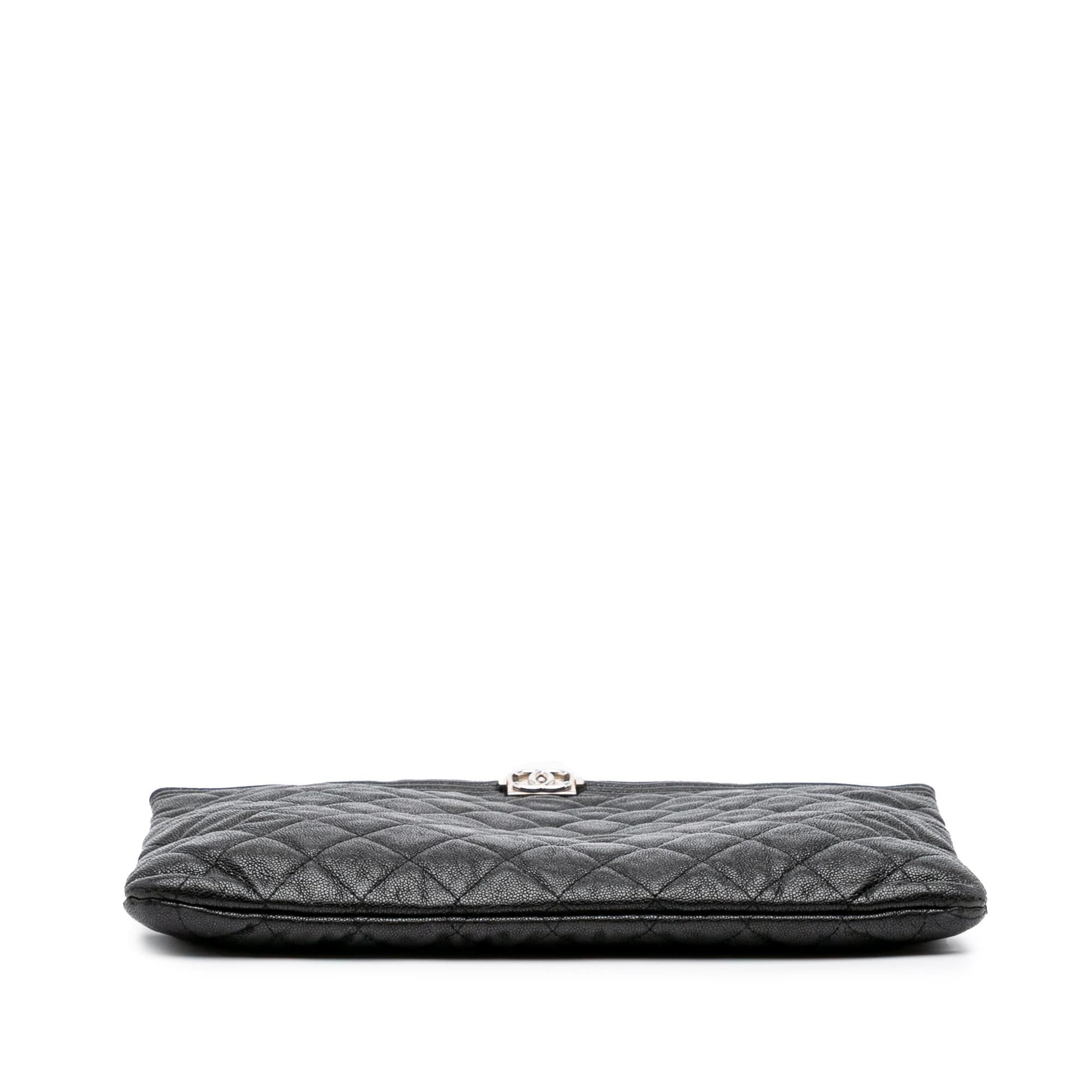Chanel Quilted Caviar Boy O Clutch Bag Clutch 2