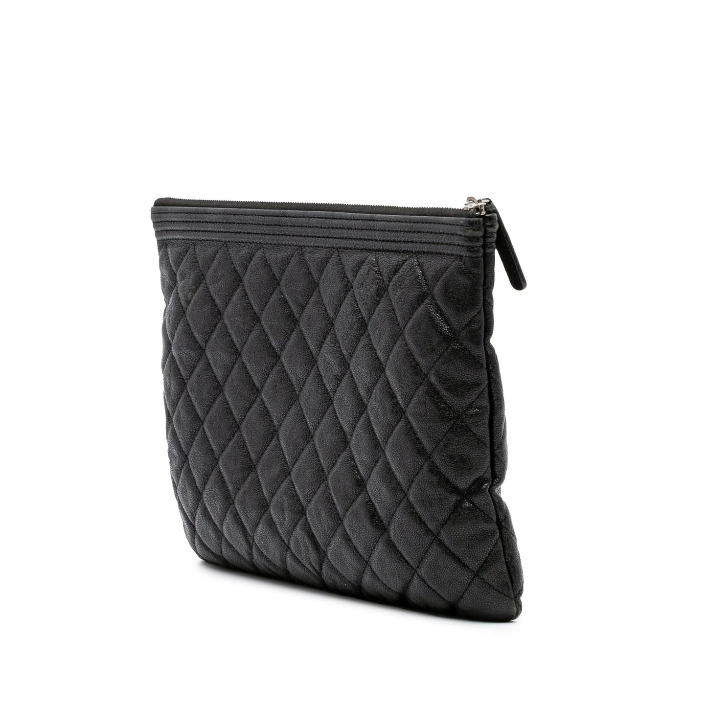 Chanel Quilted Caviar Boy O Clutch Bag Clutch 2