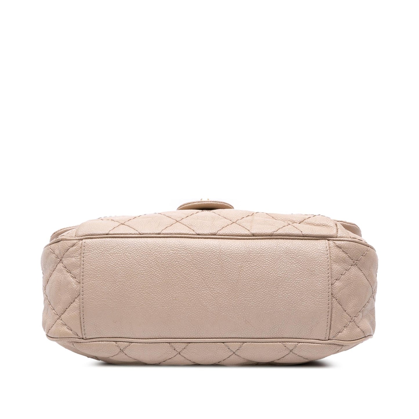 Chanel Quilted Caviar Coco Pleats Messenger Flap Messenger Bag