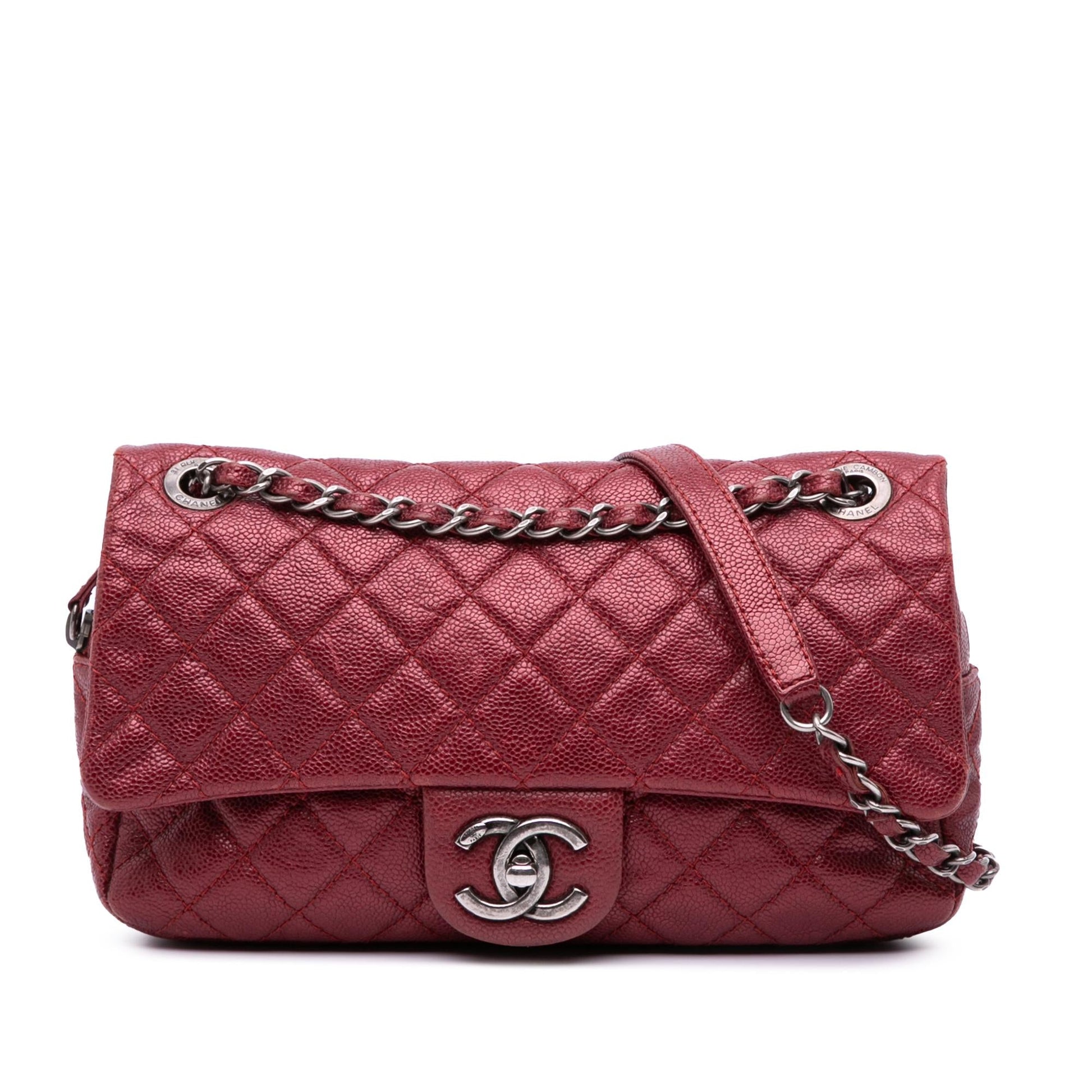 Chanel Quilted Caviar Easy Flap Handbag