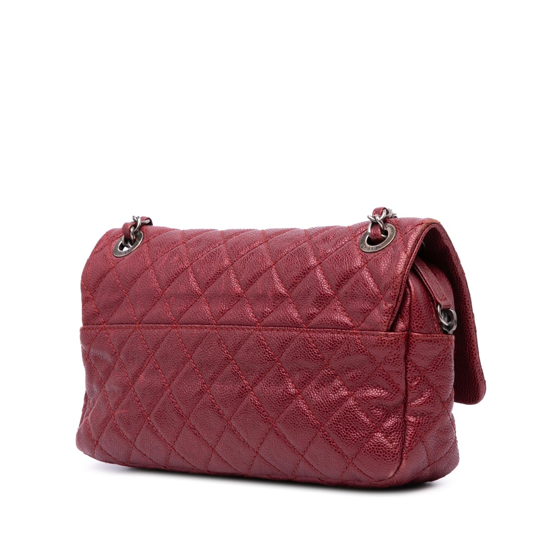 Chanel Quilted Caviar Easy Flap Handbag