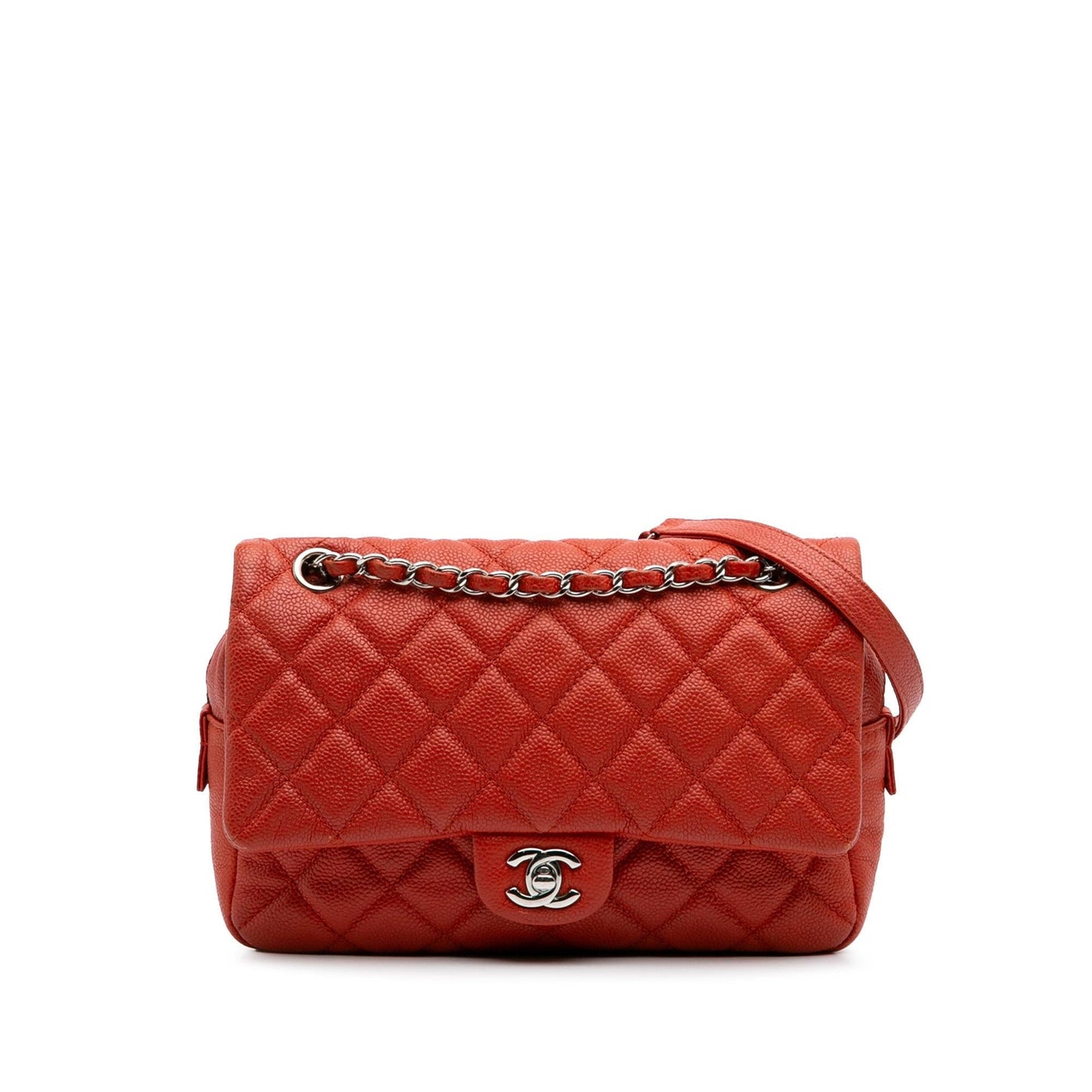 Chanel Quilted Caviar Easy Flap Handbag Flap 2