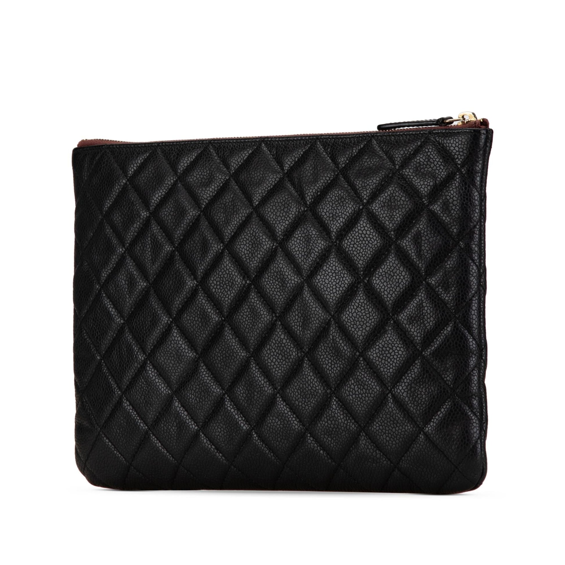 Chanel Quilted Caviar O SHG-iUwYer Clutch Bag