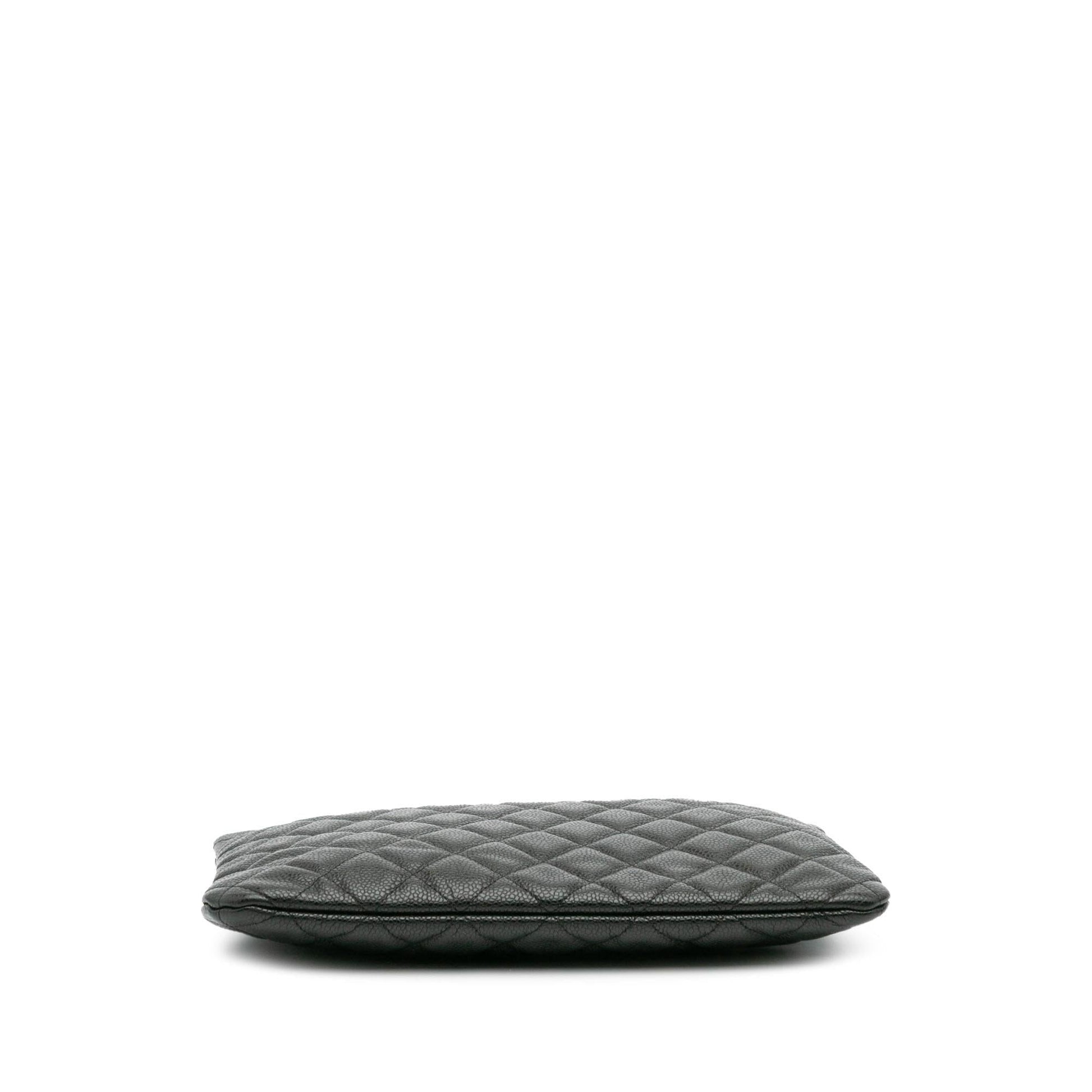 Chanel Quilted Caviar O Clutch Bag