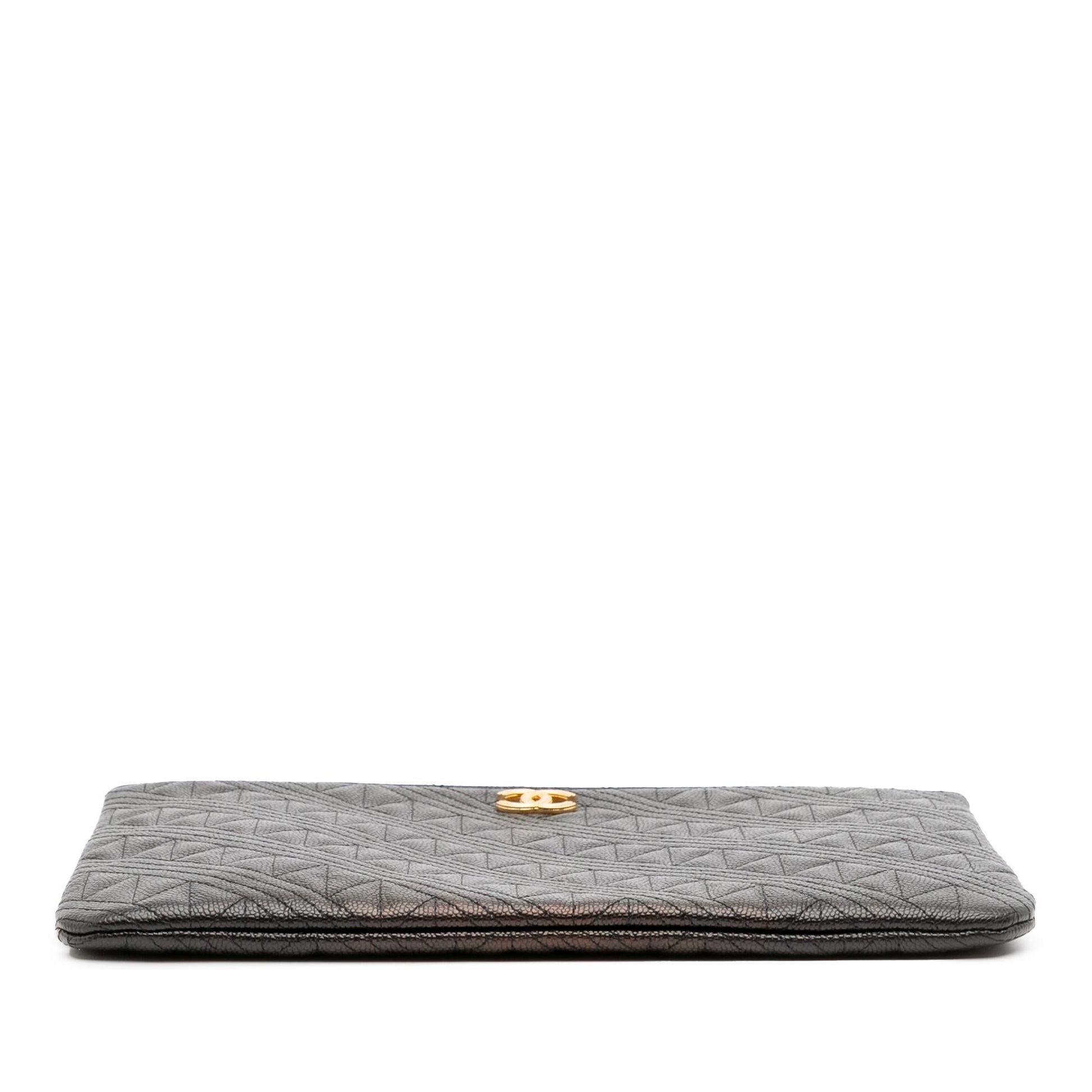 Chanel Quilted Caviar O Clutch Bag Clutch 1