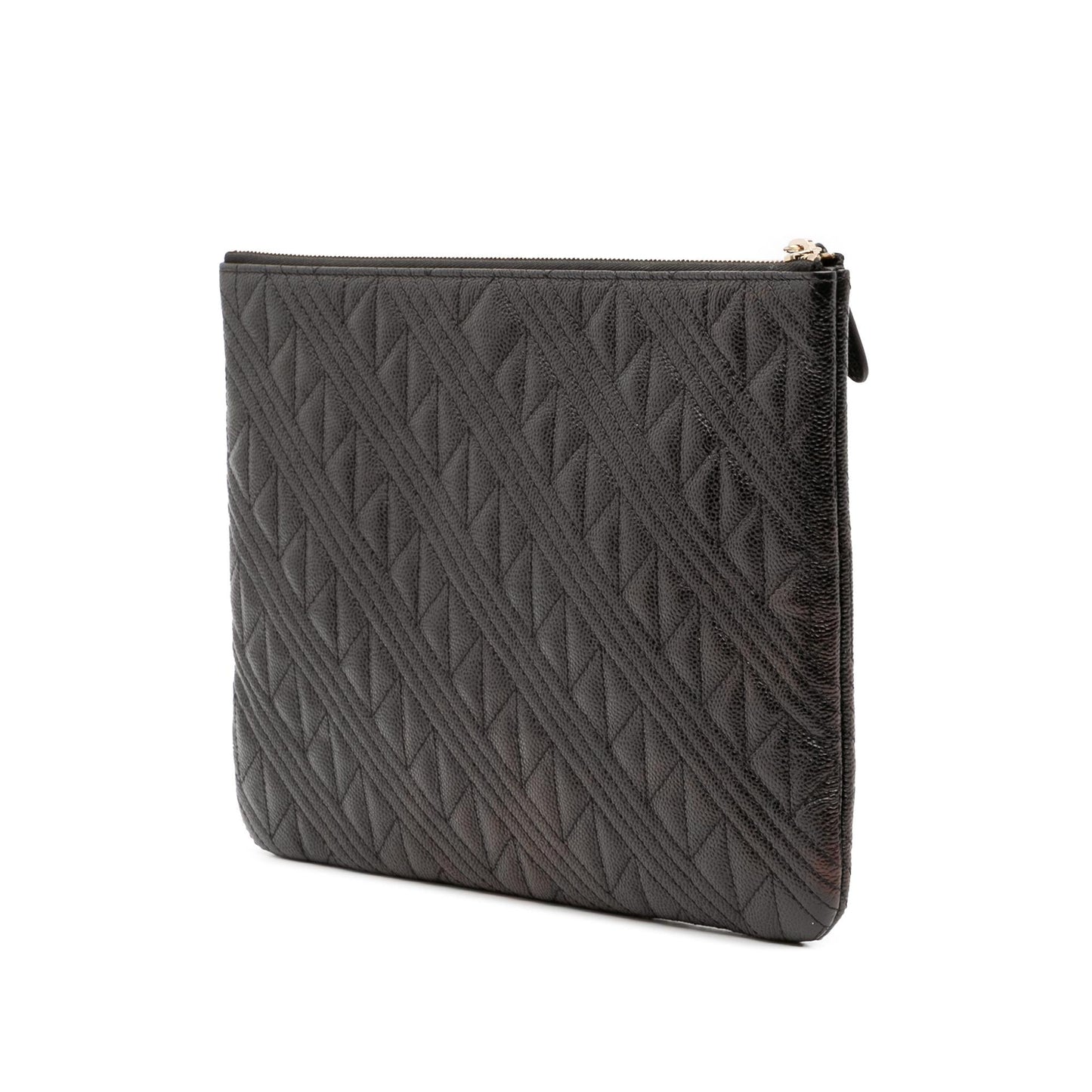 Chanel Quilted Caviar O Clutch Bag Clutch 1