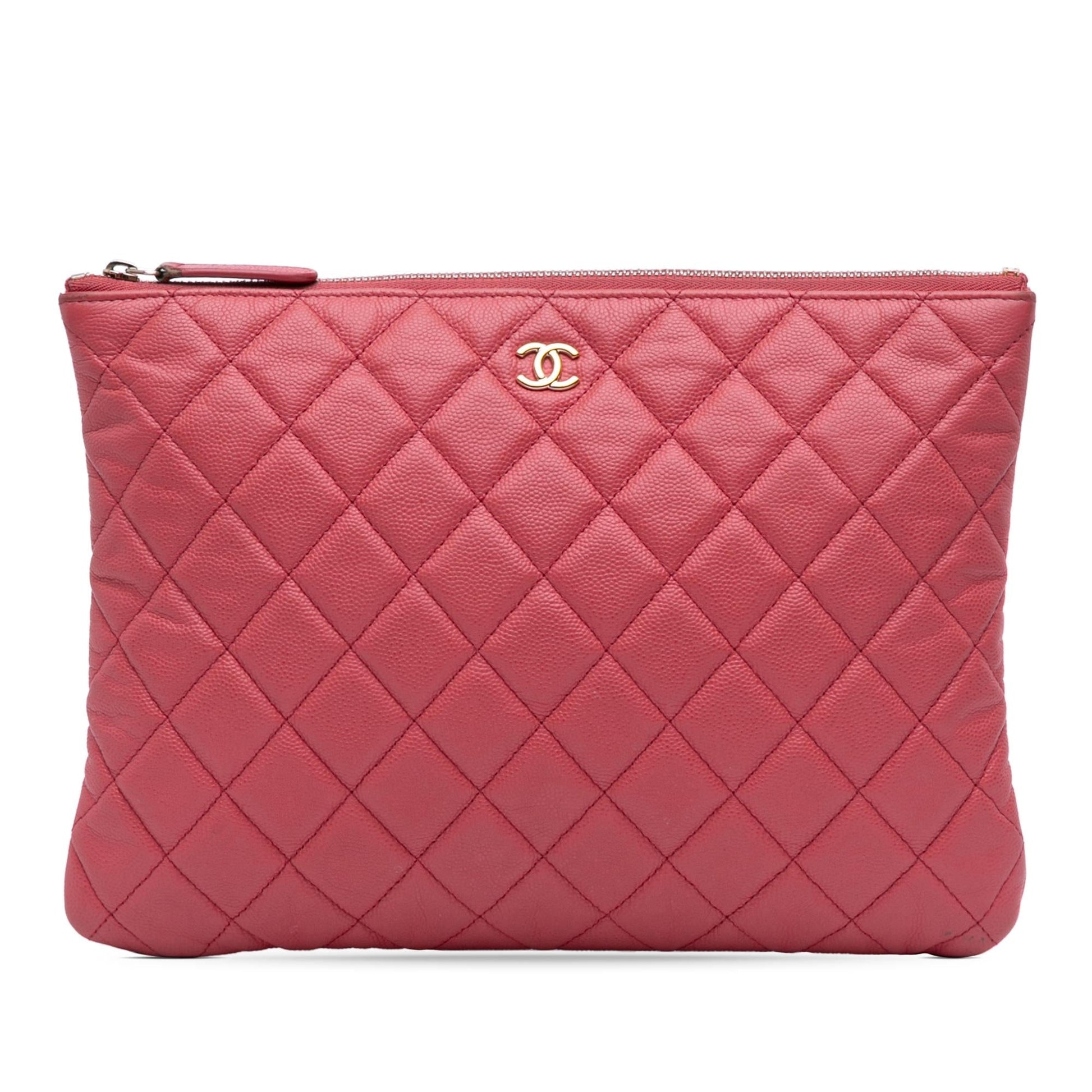 Chanel Quilted Caviar O Clutch Bag Clutch 2