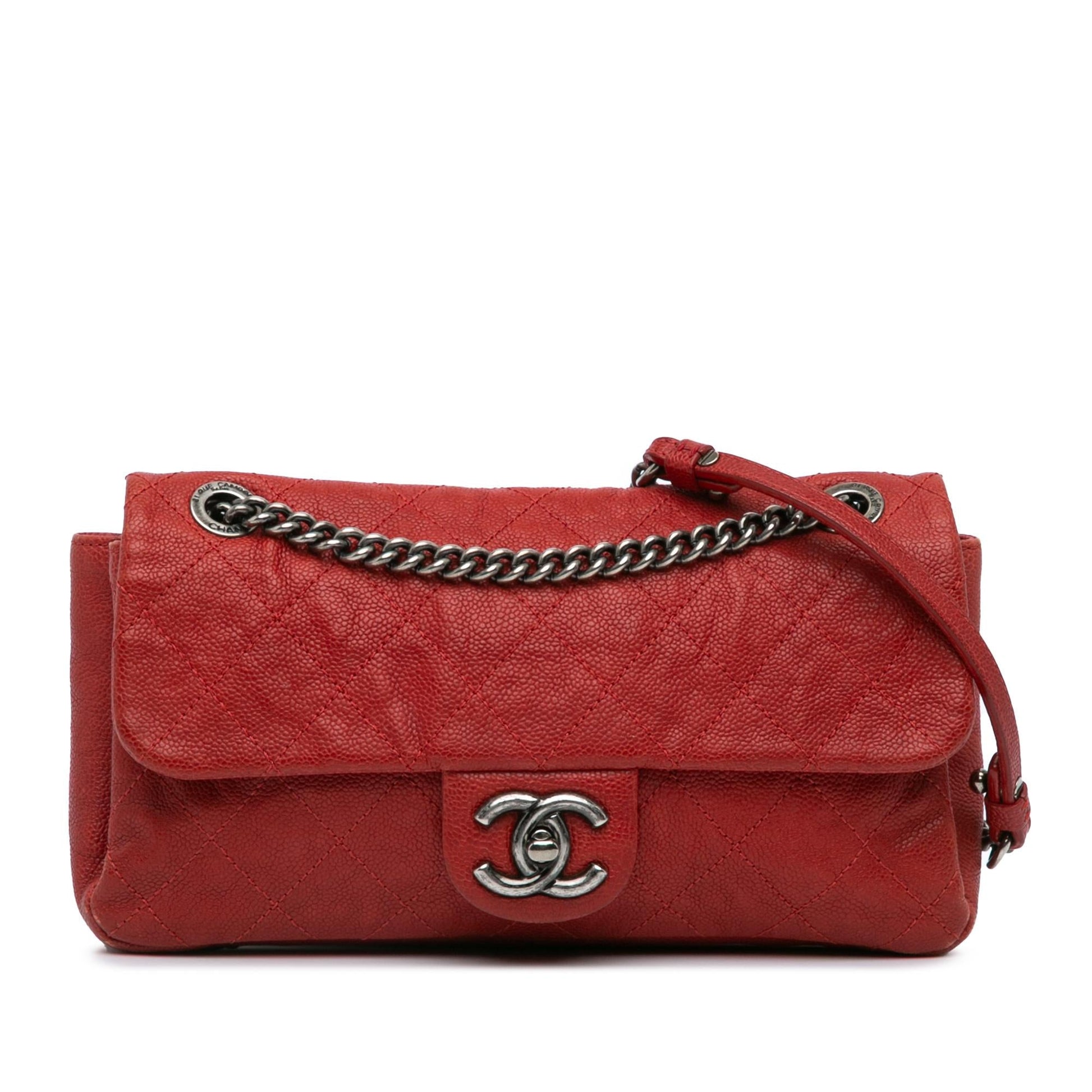Chanel Quilted Caviar Simply CC Flap Handbag