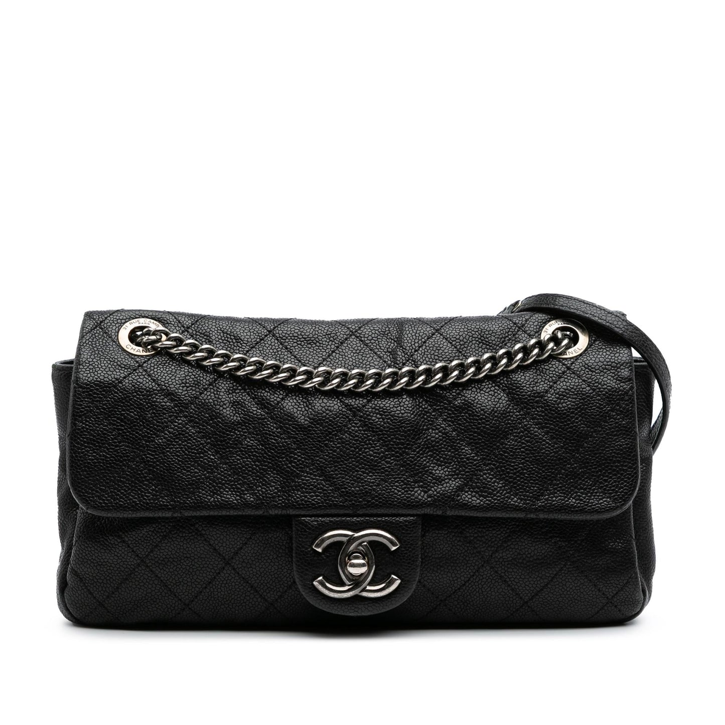 Chanel Quilted Caviar Simply CC Flap Handbag Flap 1