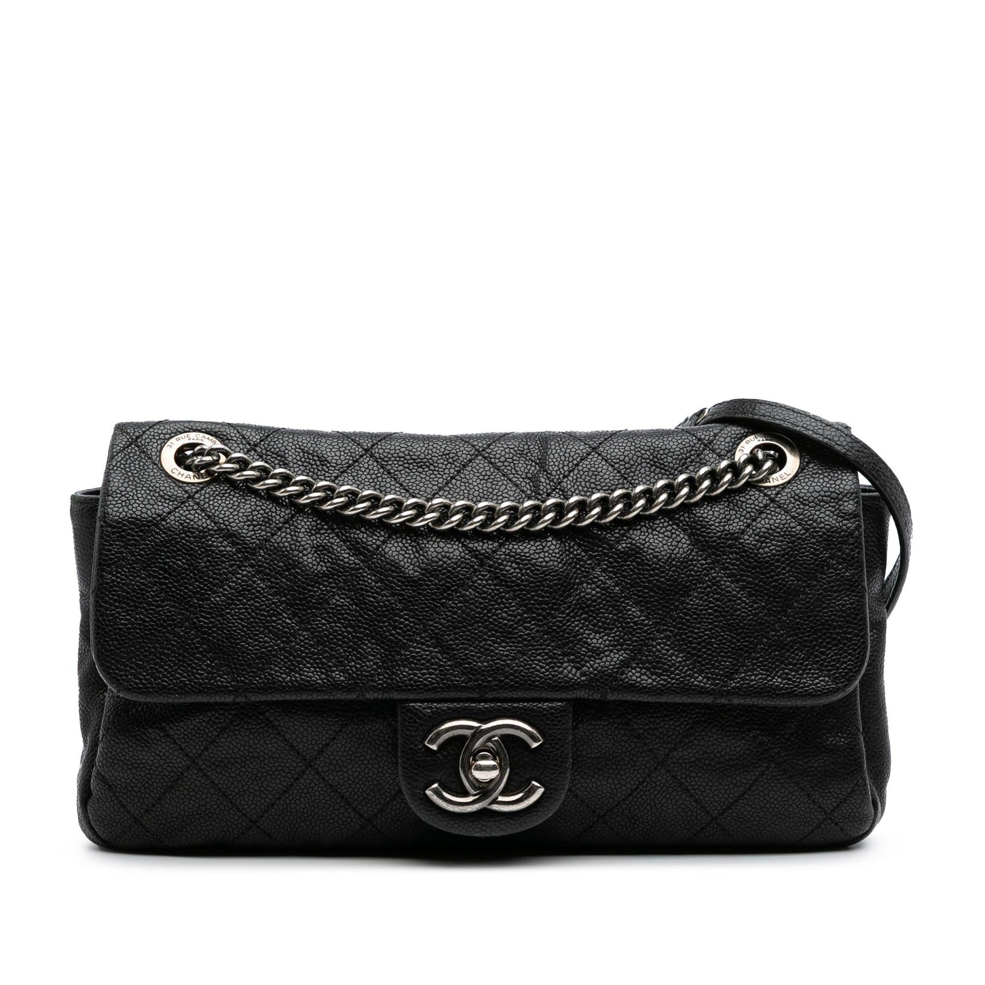 Chanel Quilted Caviar Simply CC Flap Handbag Flap 1