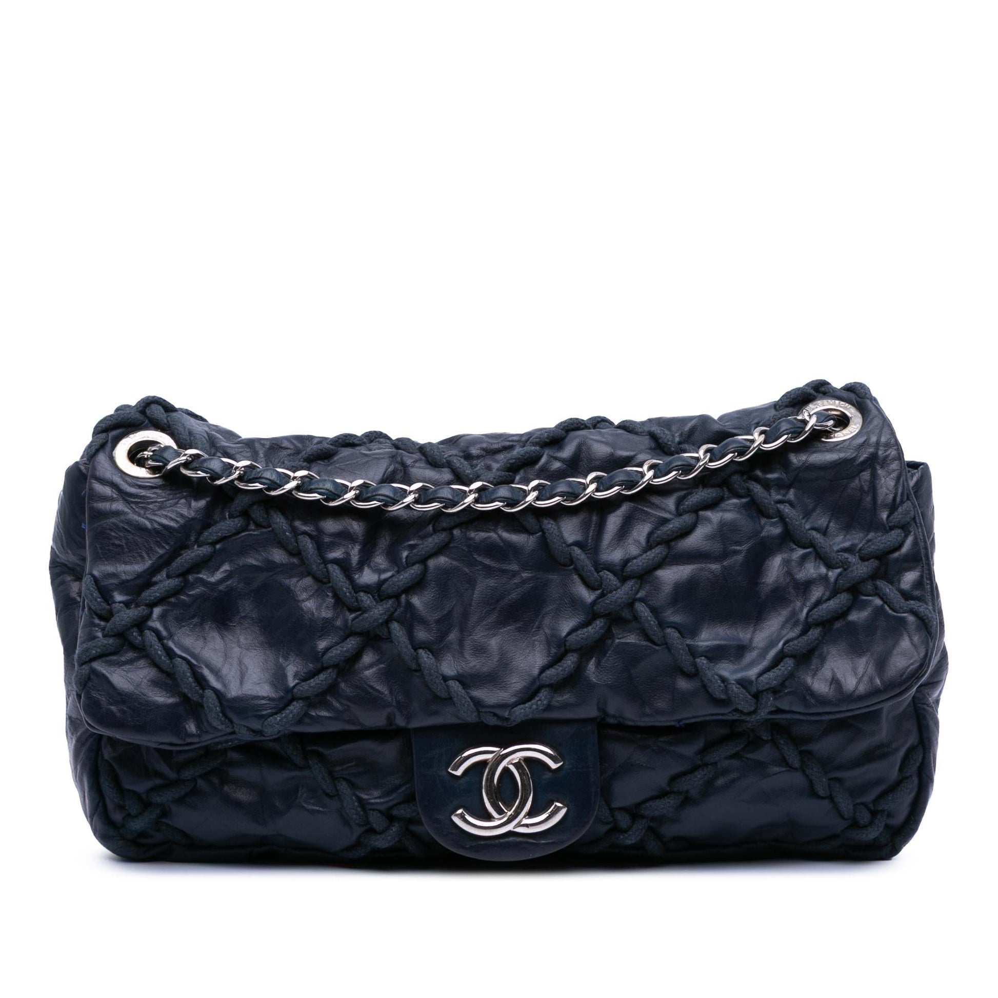 Chanel Quilted Crinkled Calfskin Ultra Stitch Flap Handbag