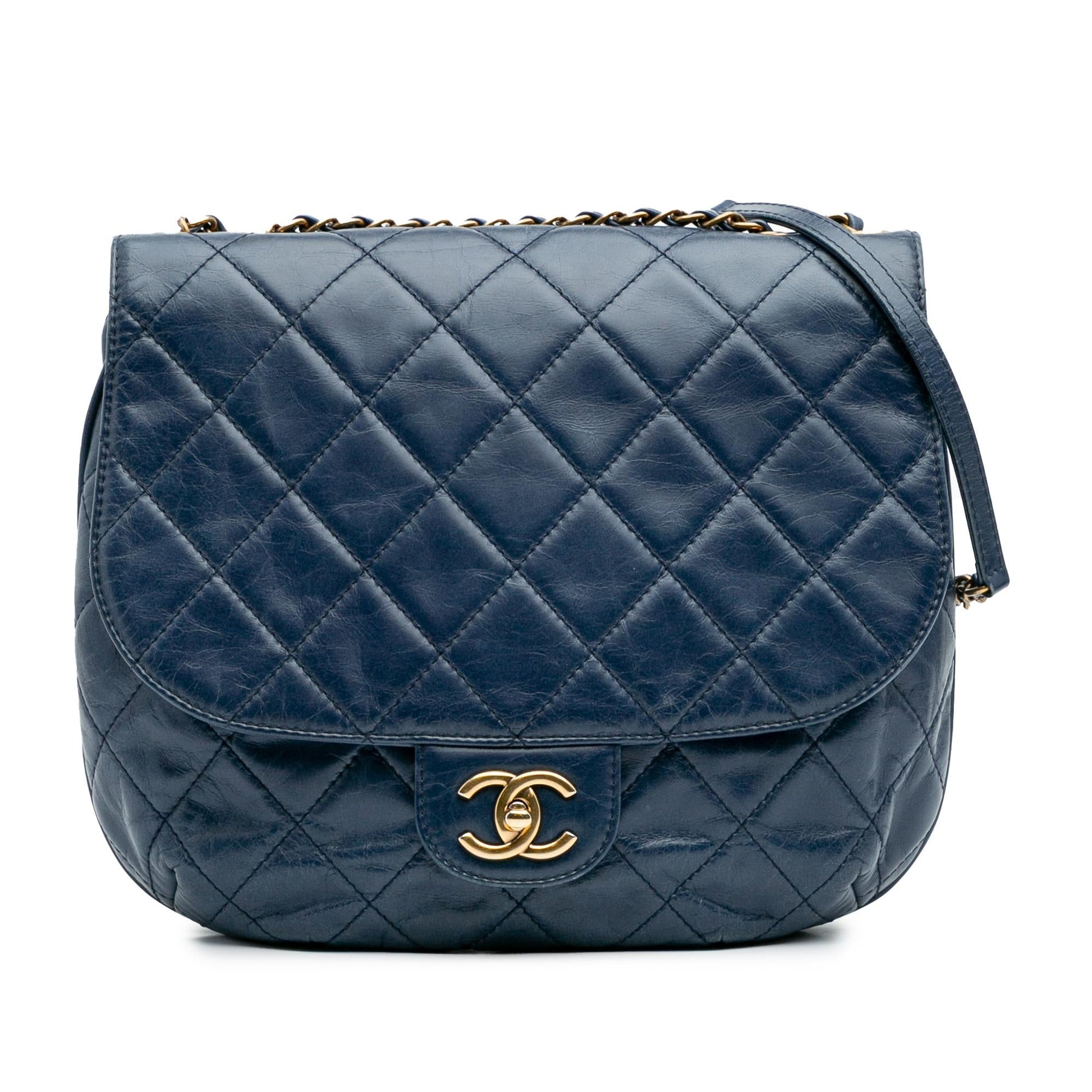 Chanel Quilted Glazed Calfskin Bubble CC Flap Handbag Flap 1