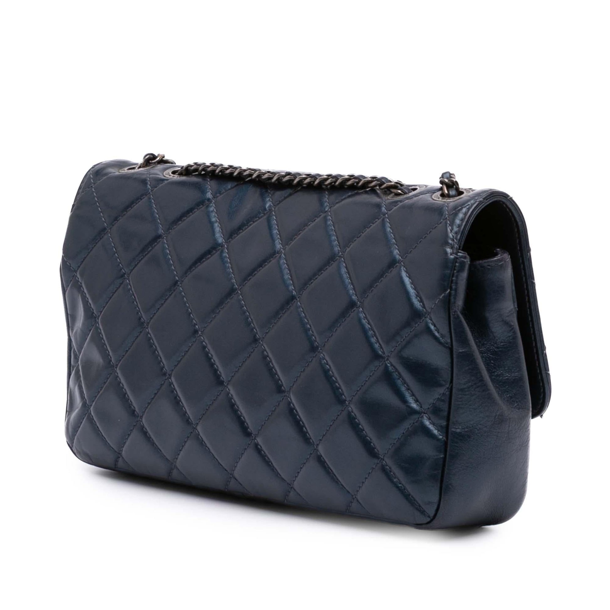 Chanel Quilted Glazed Calfskin Coco Pleats Flap Handbag Pleats Flap