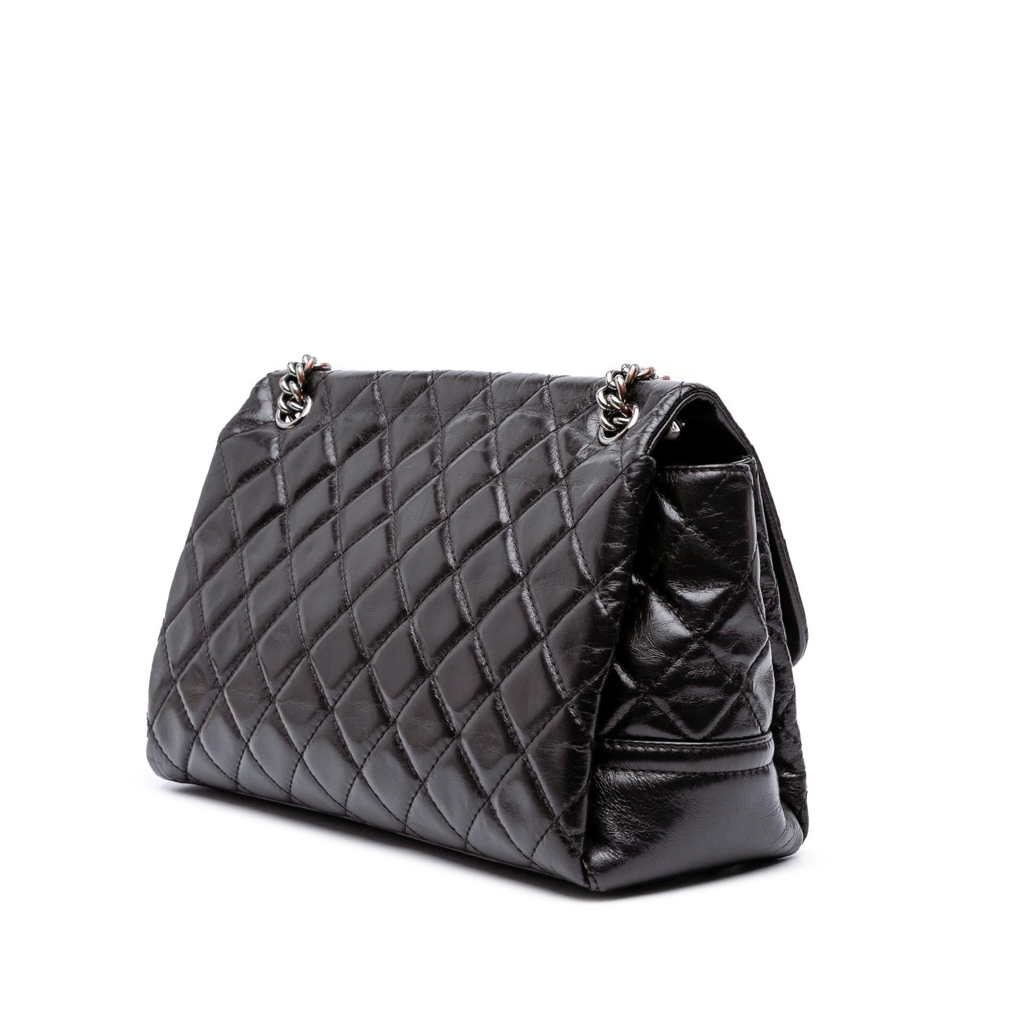 Chanel Quilted Glazed Calfskin Lady Pearly Flap Handbag