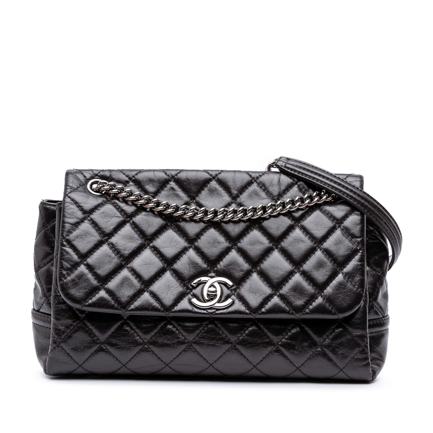 Chanel Quilted Glazed Calfskin Lady Pearly Flap Handbag Flap 1
