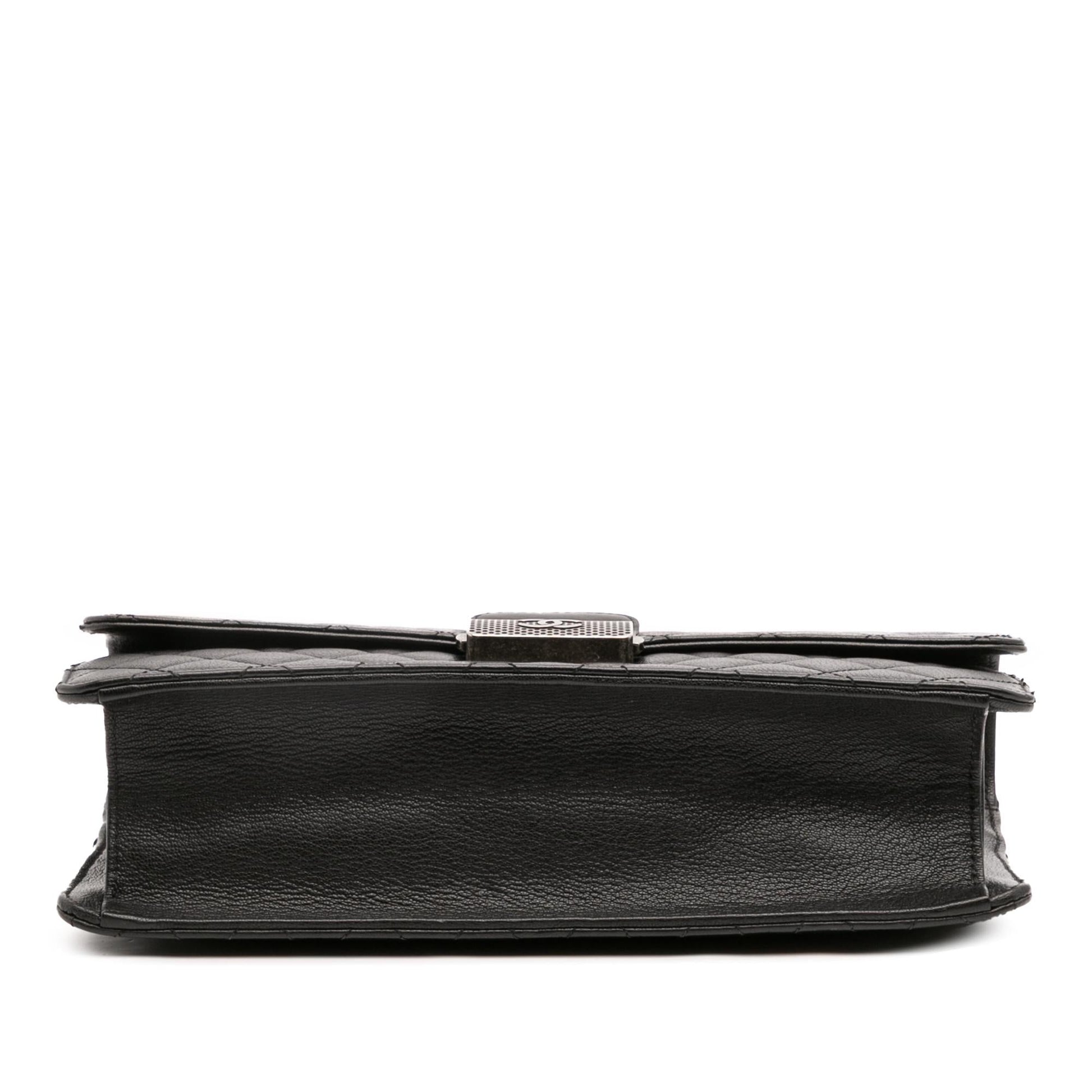 Chanel Quilted Goatskin CC University Flap Handbag