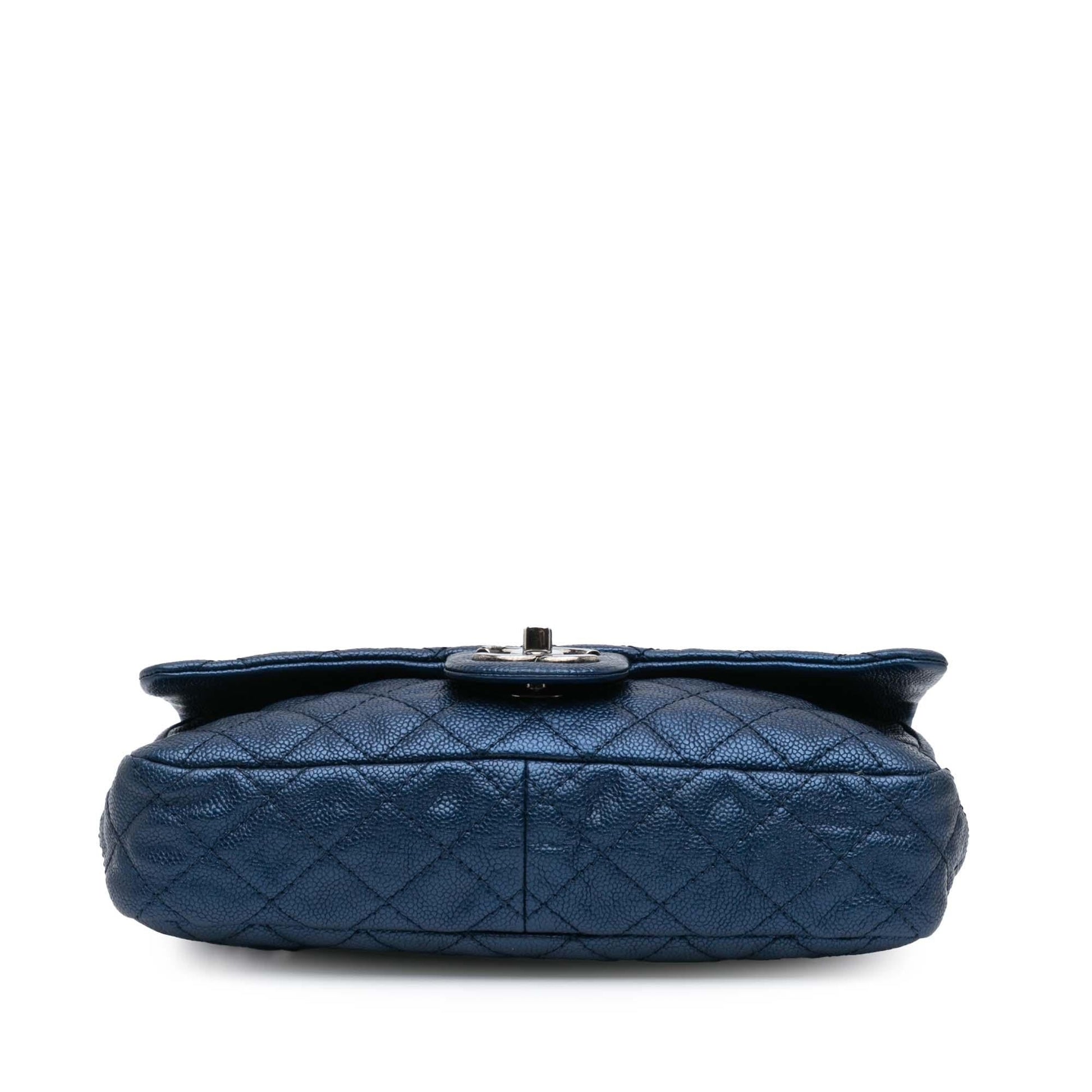 Chanel Quilted Iridescent Caviar Easy Flap Handbag