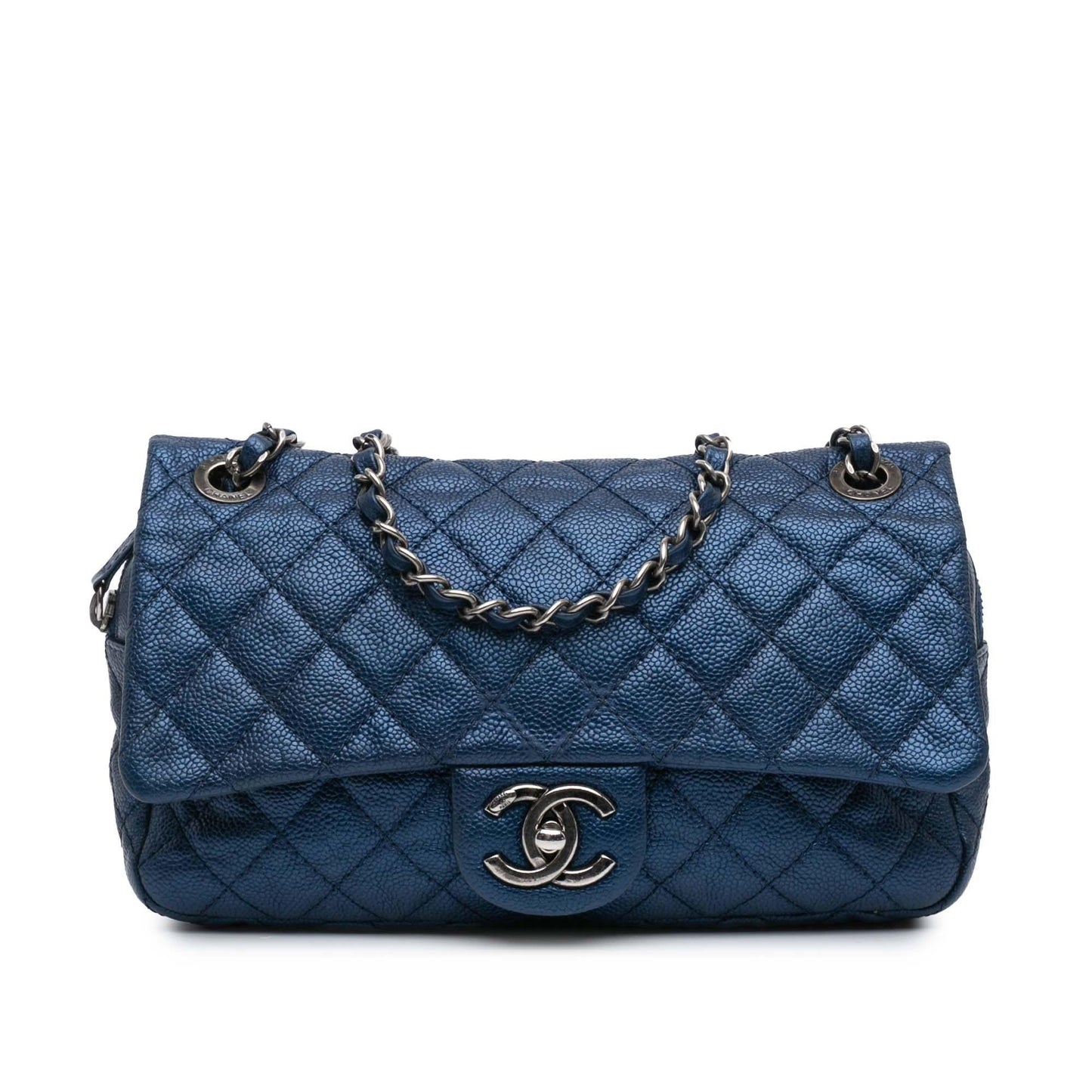 Chanel Quilted Iridescent Caviar Easy Flap Handbag
