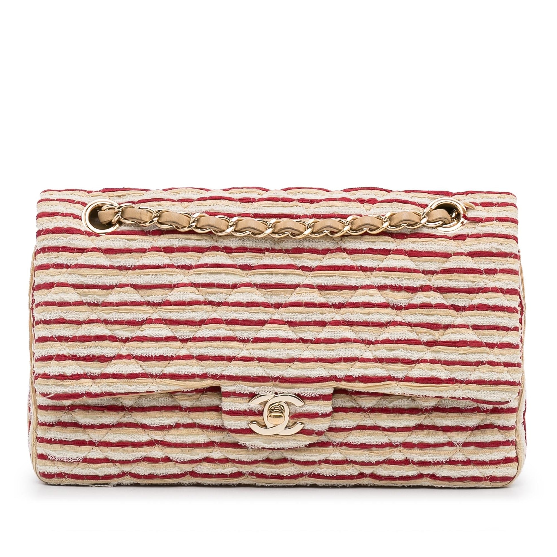 Chanel Quilted Jersey Coco Sailor Double Flap Shoulder Bag