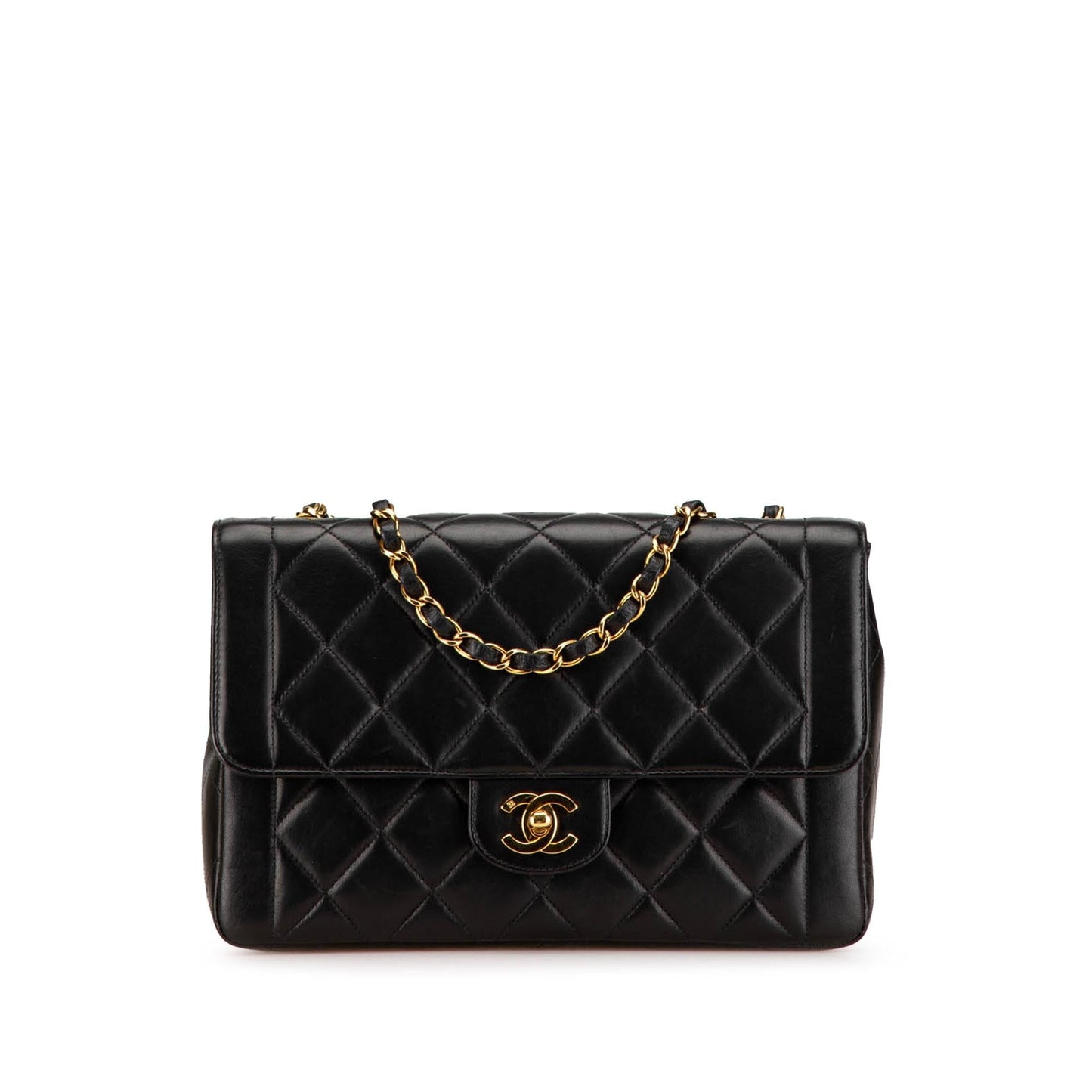 Chanel Quilted Lambskin Border Single Flap SHG-Tu2Hic Handbag