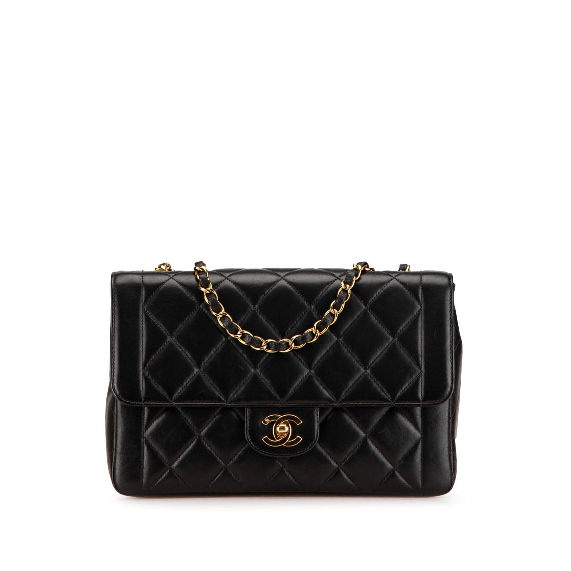 Chanel Quilted Lambskin Border Single Flap SHG-Tu2Hic Handbag