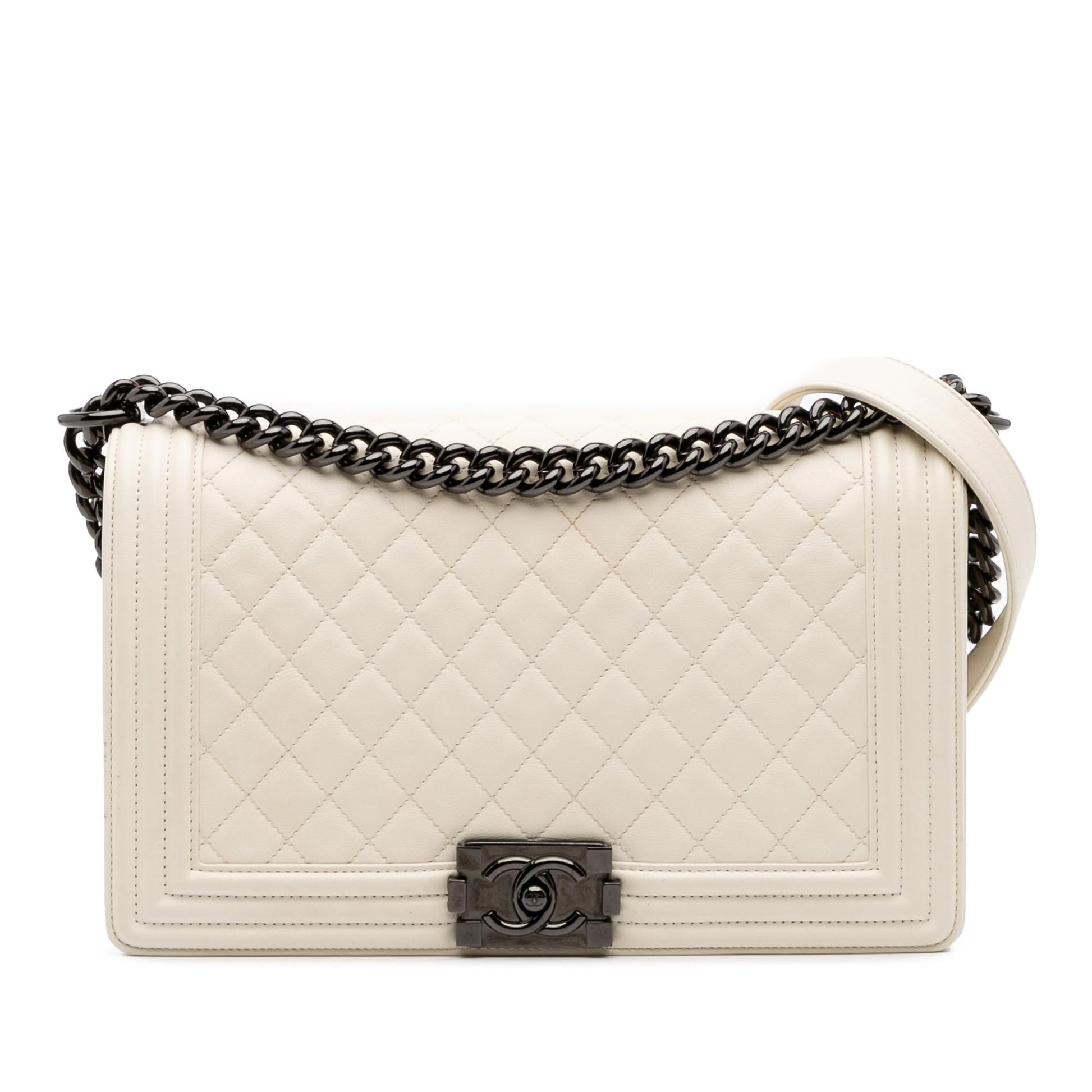 Chanel Quilted Lambskin Boy Flap Handbag