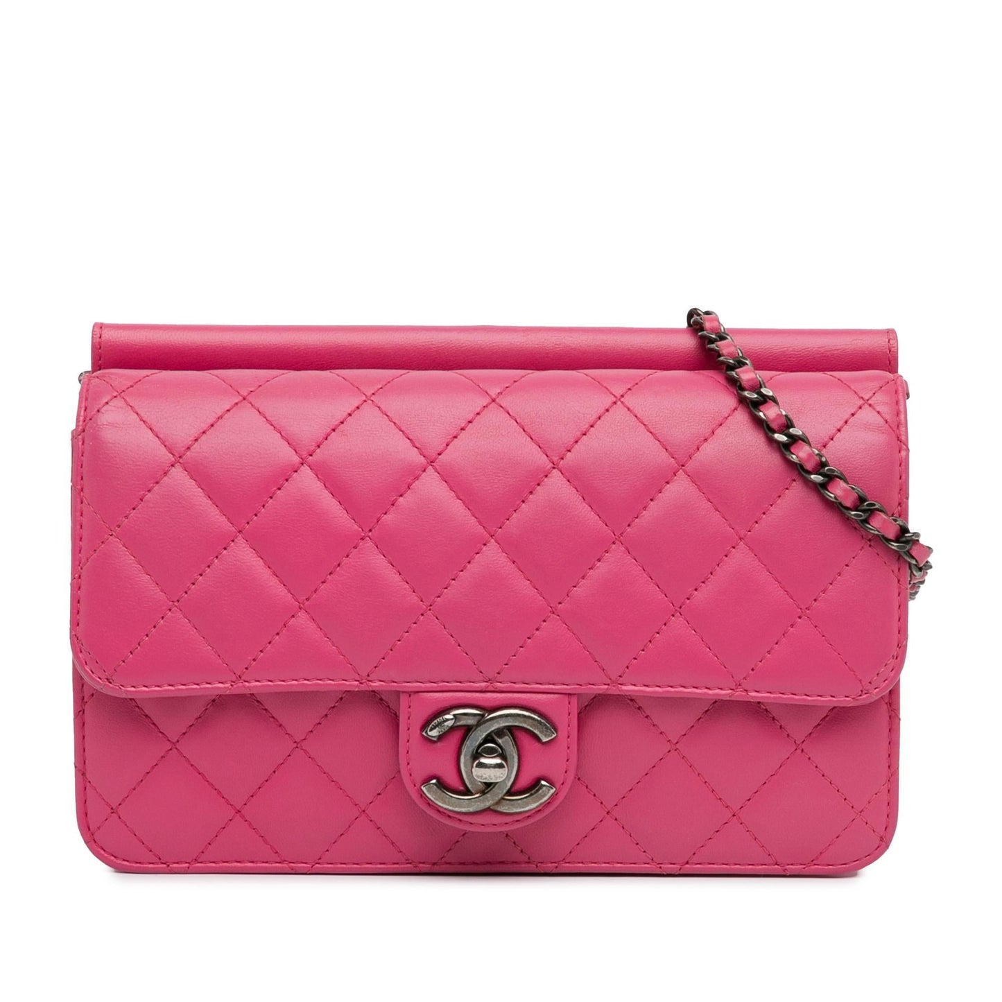 Chanel Quilted Lambskin Crossing Times Flap SHG-o371sl Handbag