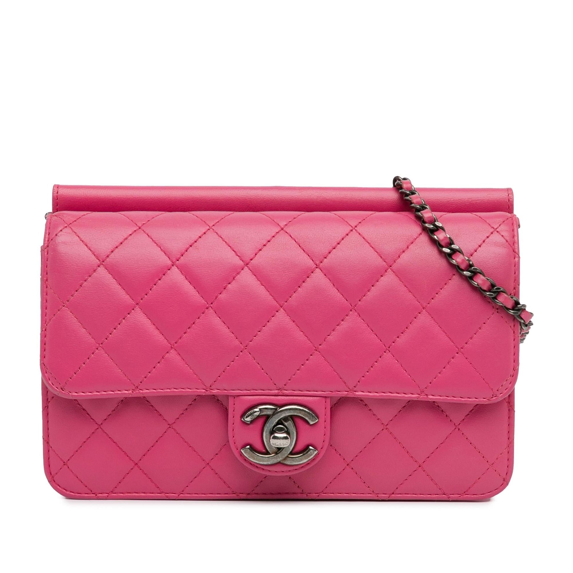 Chanel Quilted Lambskin Crossing Times Flap SHG-o371sl Handbag