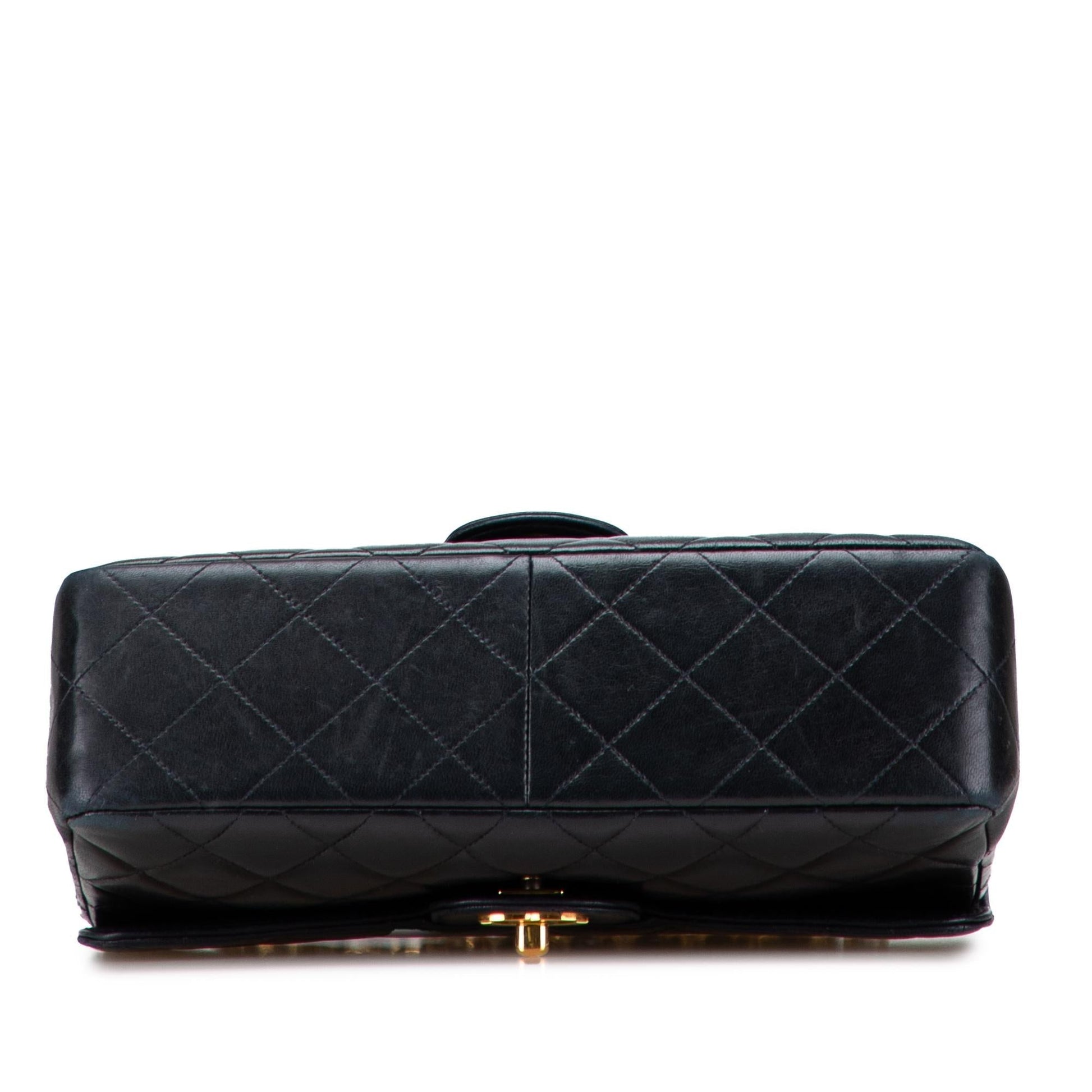Chanel Quilted Lambskin Double Sided Flap Handbag Sided Flap