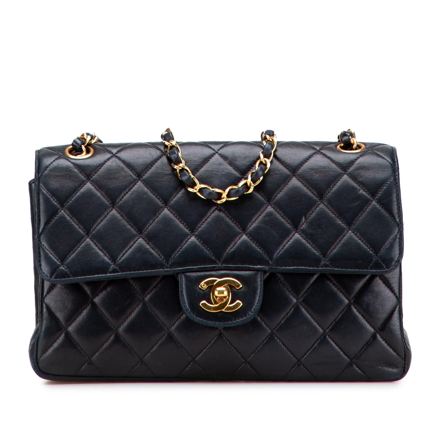 Chanel Quilted Lambskin Double Sided Flap Handbag Sided Flap