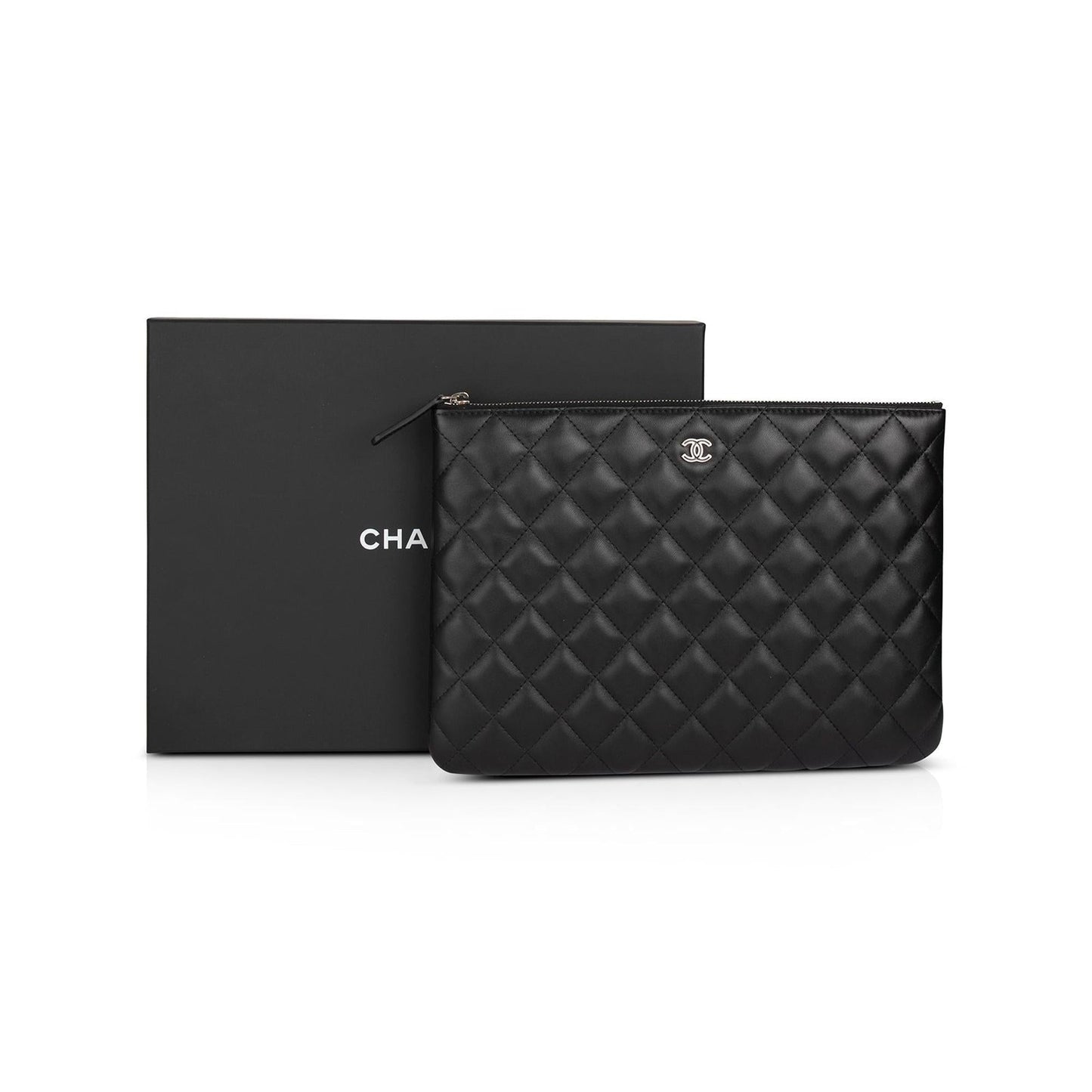 Chanel Quilted O Lambskin Travel Bag