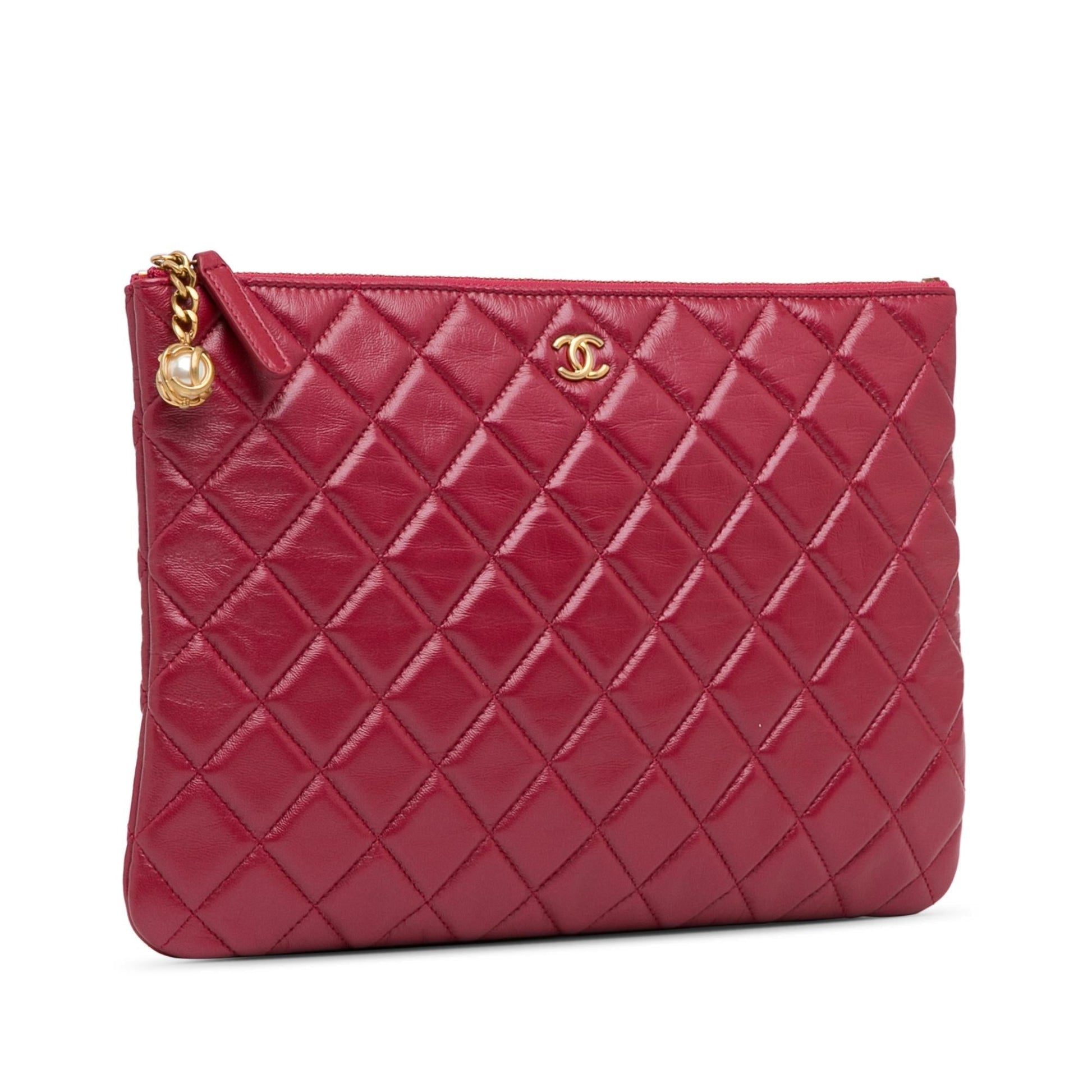 Chanel Quilted Lambskin O SHG-wDy0Mj Clutch Bag
