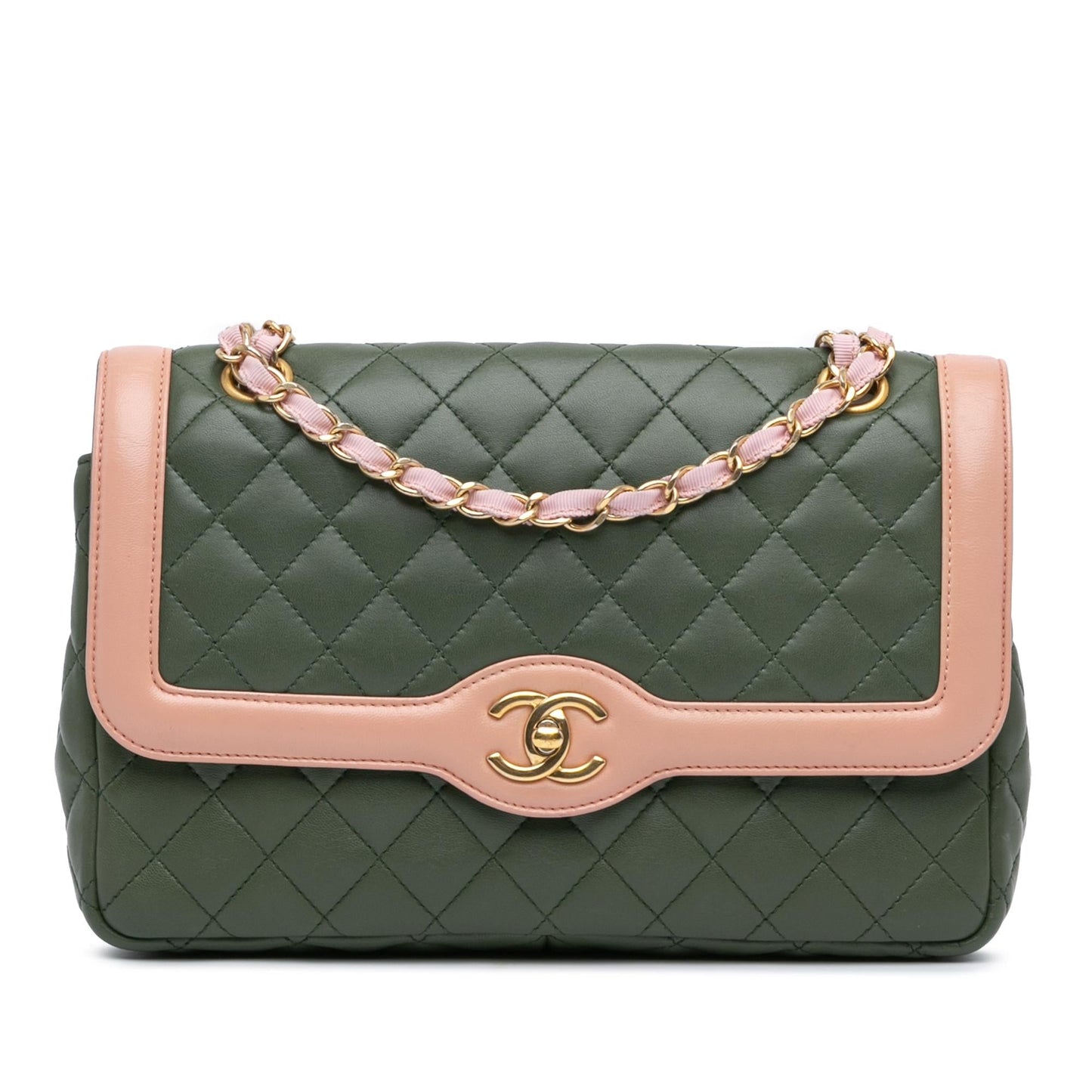 Chanel Quilted Lambskin Two-Tone Day Flap SHG-iv4oiK Handbag
