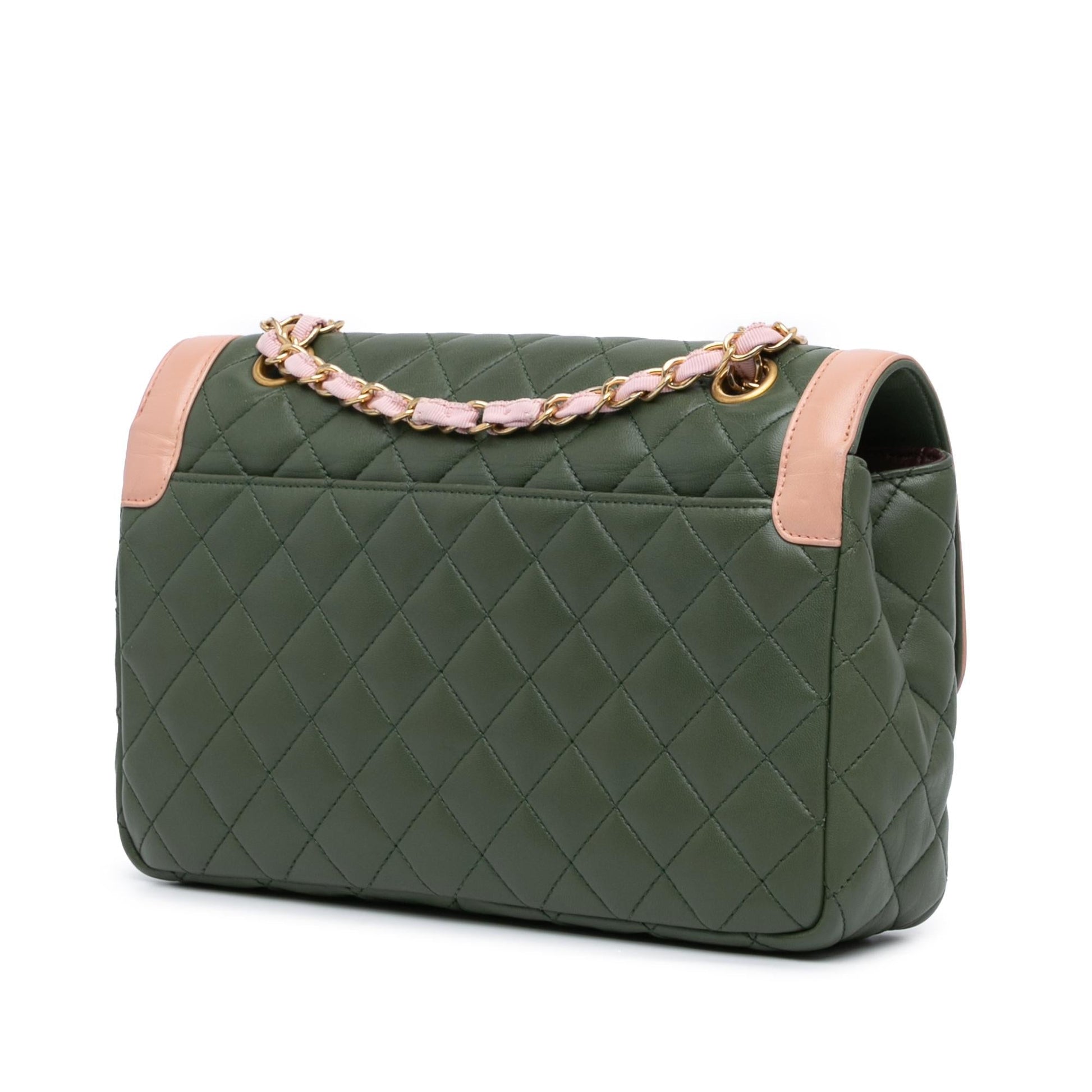 Chanel Quilted Lambskin Two-Tone Day Flap SHG-iv4oiK Handbag