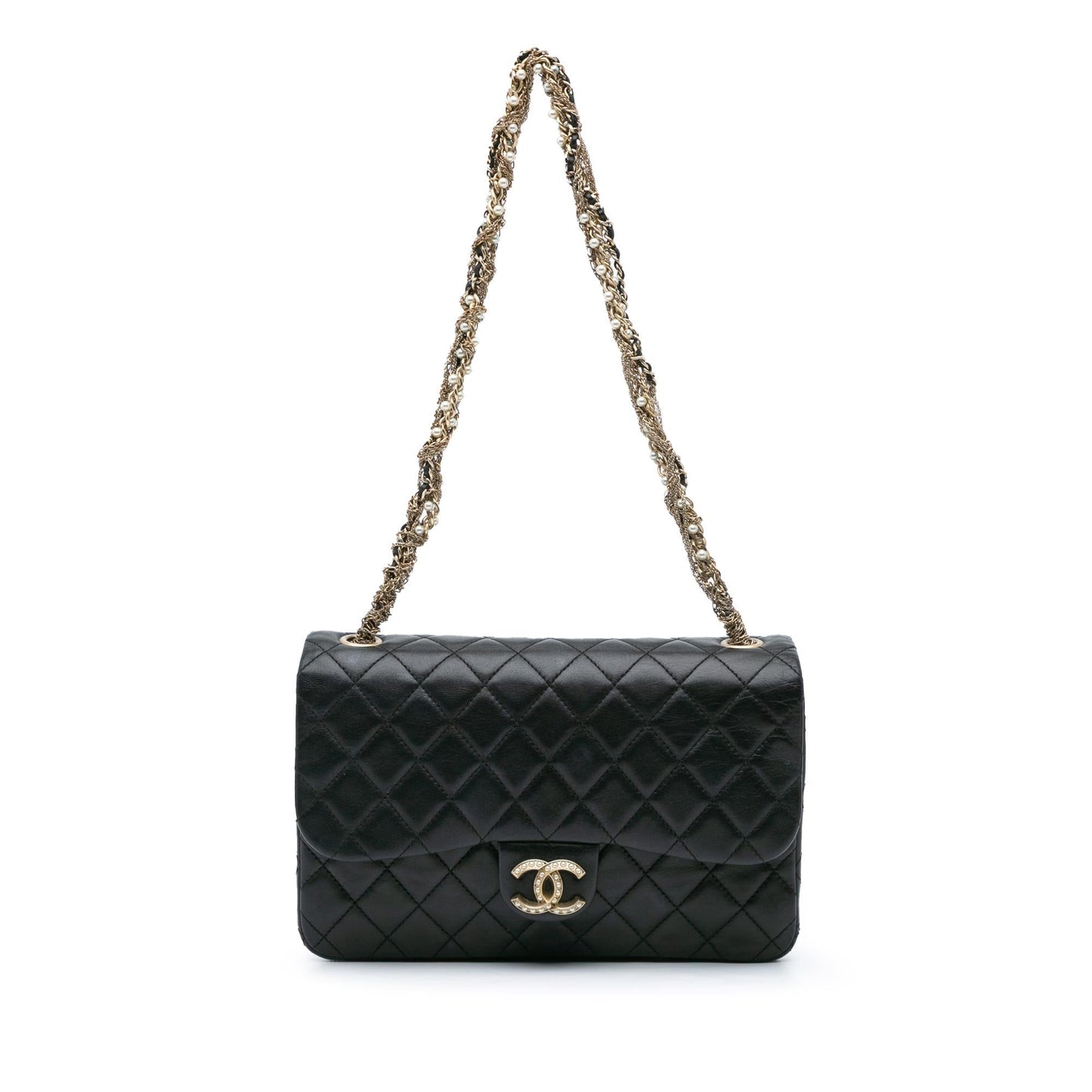 Chanel Quilted Lambskin Westminster Pearl Flap Handbag Flap 2
