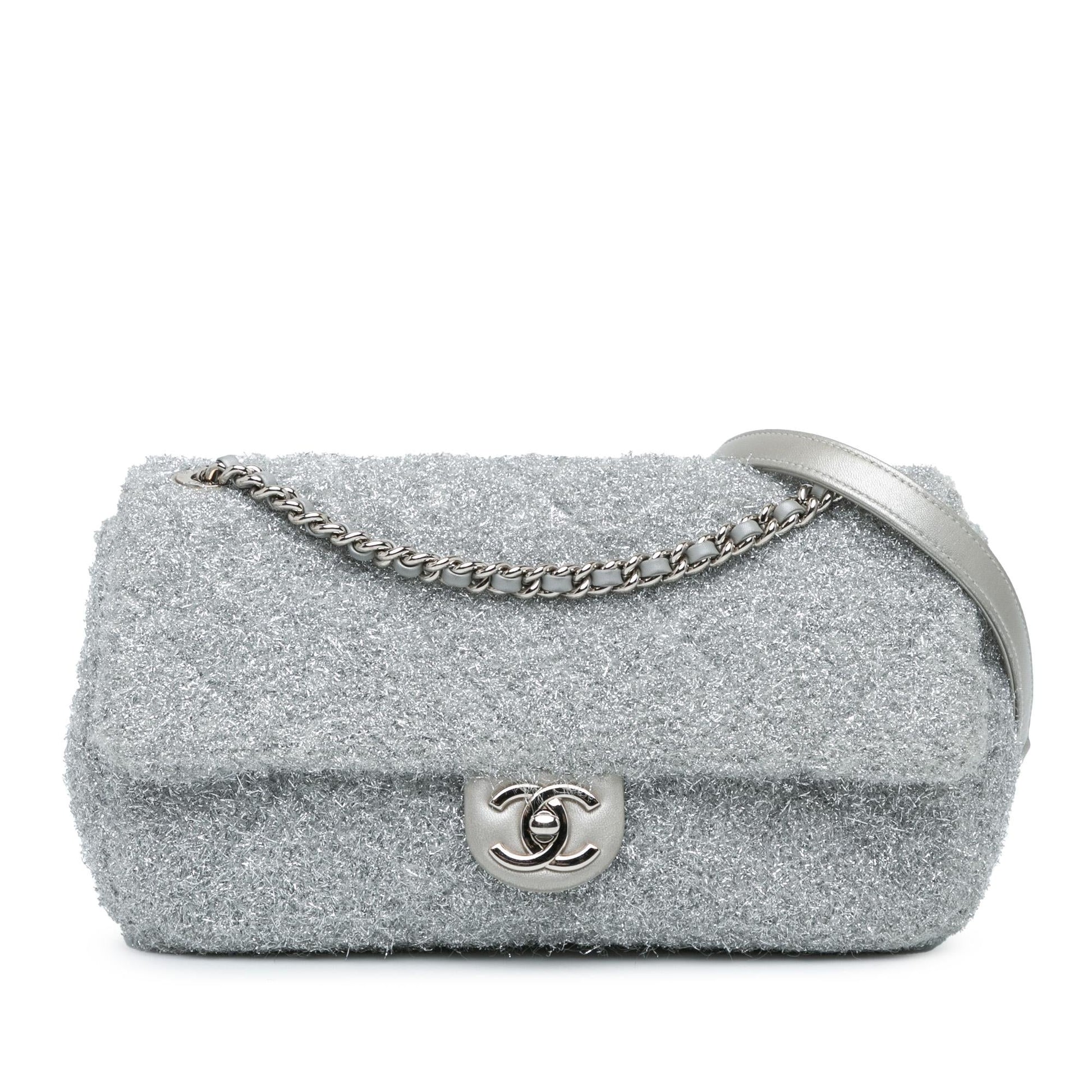 Chanel Quilted Lurex Ground Control Pluto Glitter Handbag
